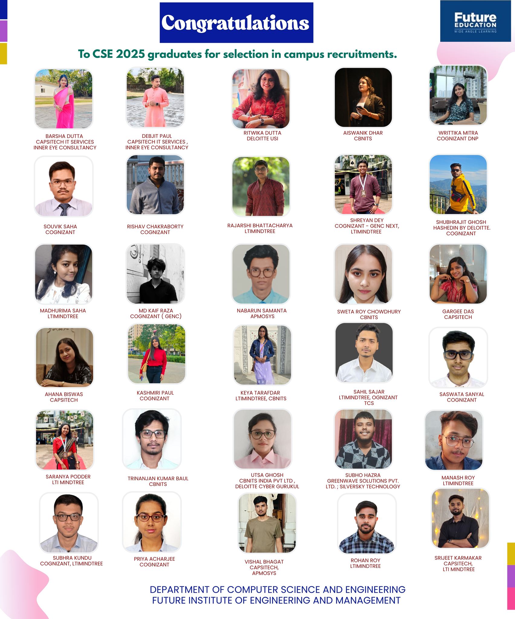 Department - 🎉 Proud Moment for CSE 2025! 🎓 Heartiest congratulations ...