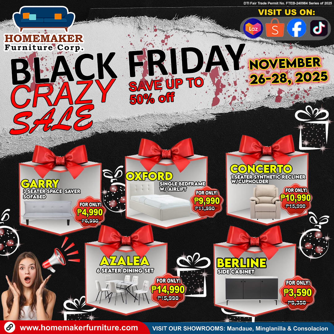 🔥 BLACK FRIDAY CRAZY... - Homemaker Furniture - Minglanilla | Facebook