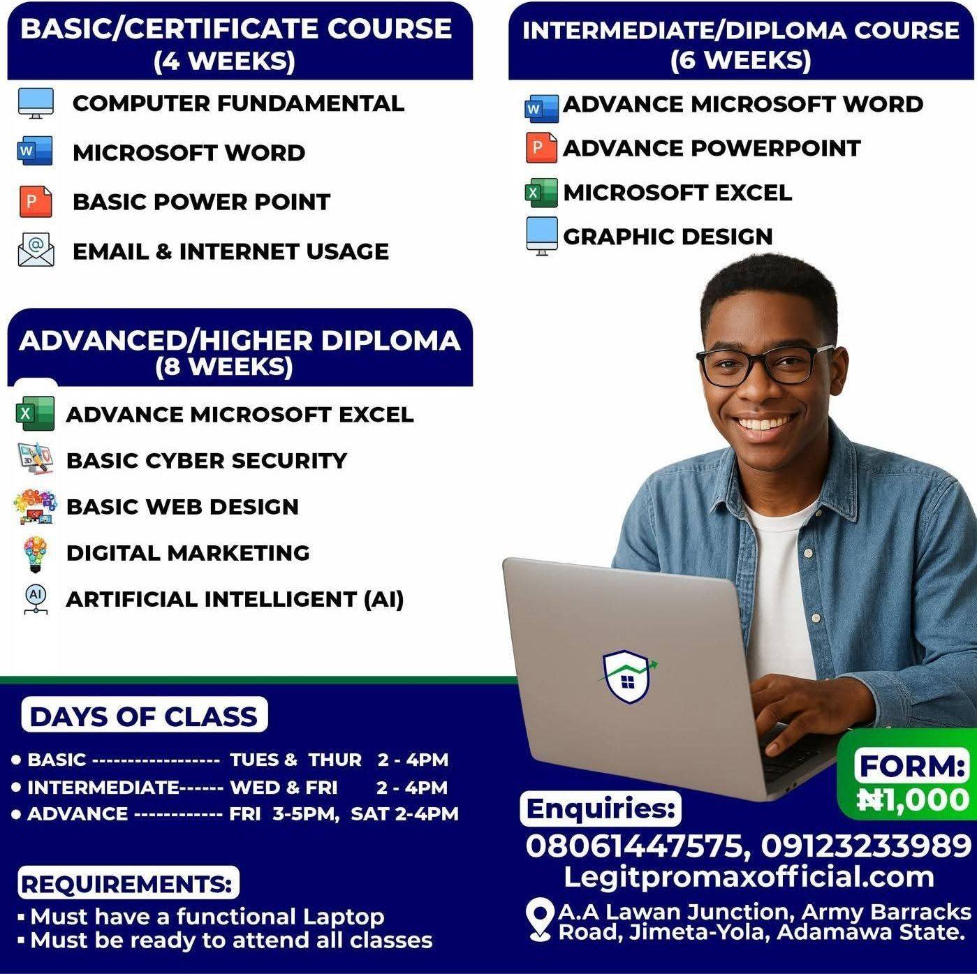 ‎GOOD NEWS! ‎ ‎The management of Legit Promax ICT Training Institute is ...