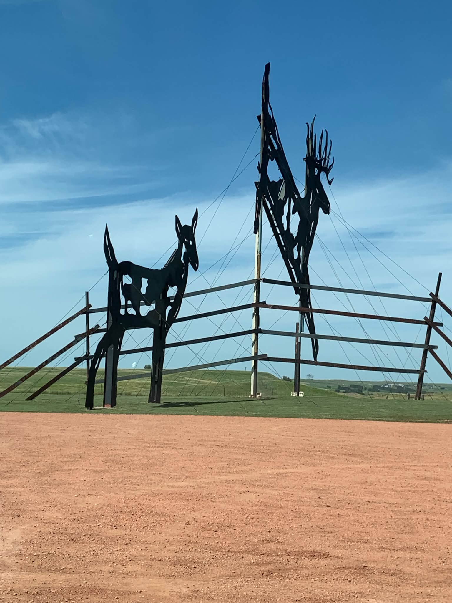 The Enchanted Highway and Lake Sakakawea in Regent, ND