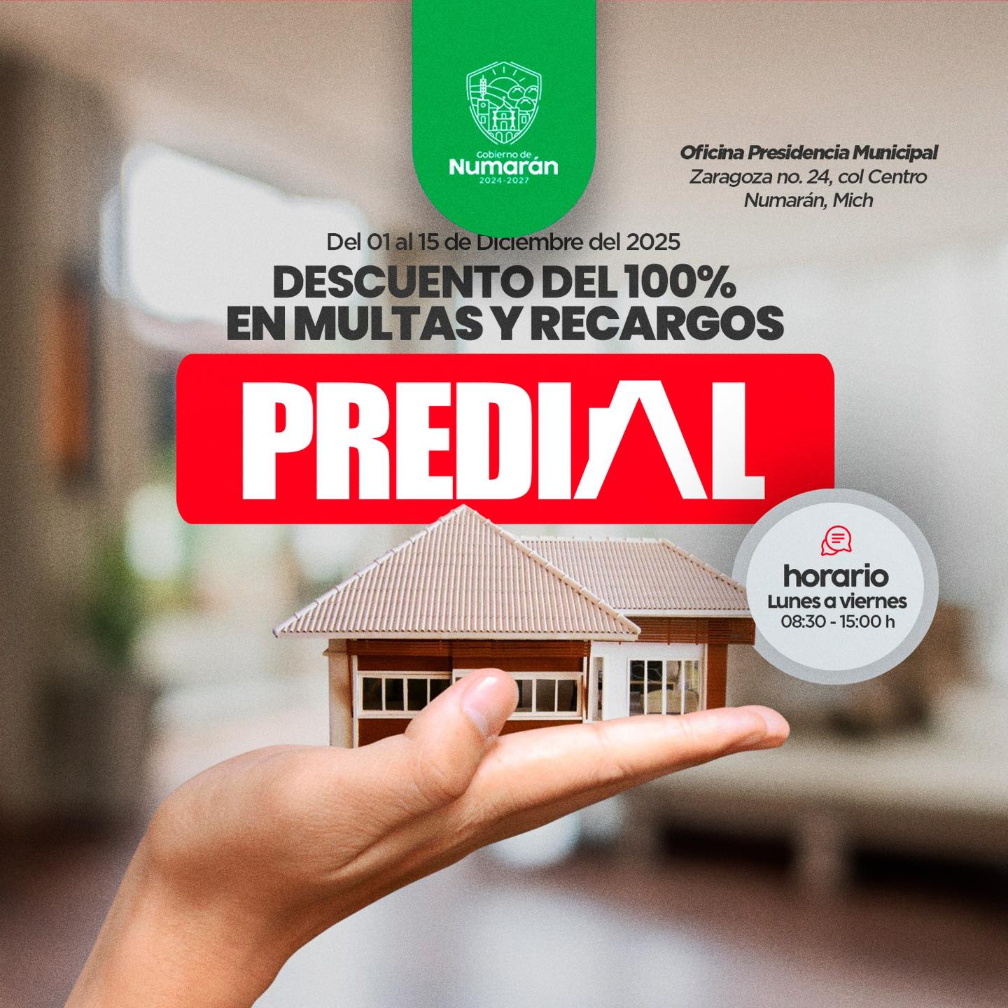 Numarán - #Predial | ¡A partir del 1 de Diciembre y hasta el día 15 ...