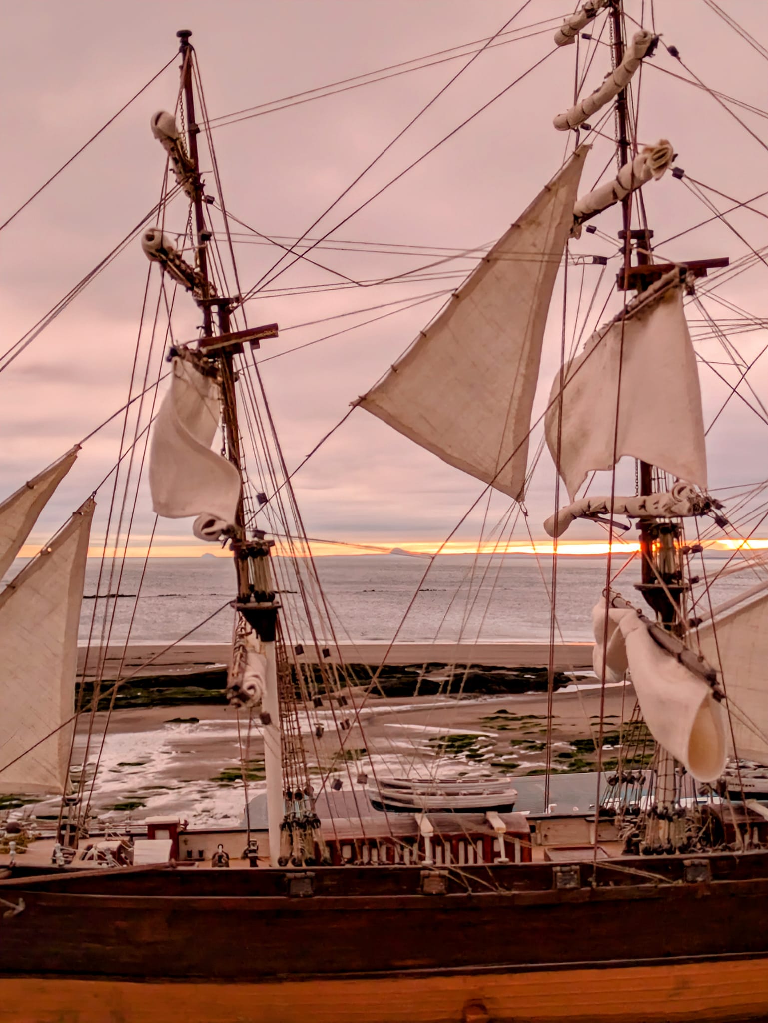 Cutty Sark I took an early morning trip to Seafield Beach today 