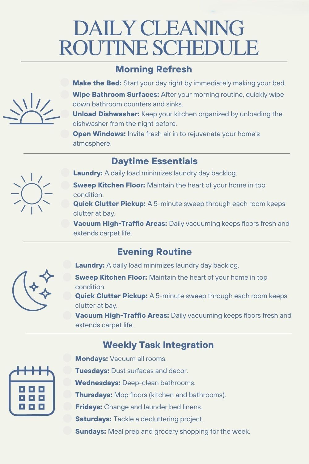 Clean - Daily cleaning routine for a sparkling home! #DailyClean # ...