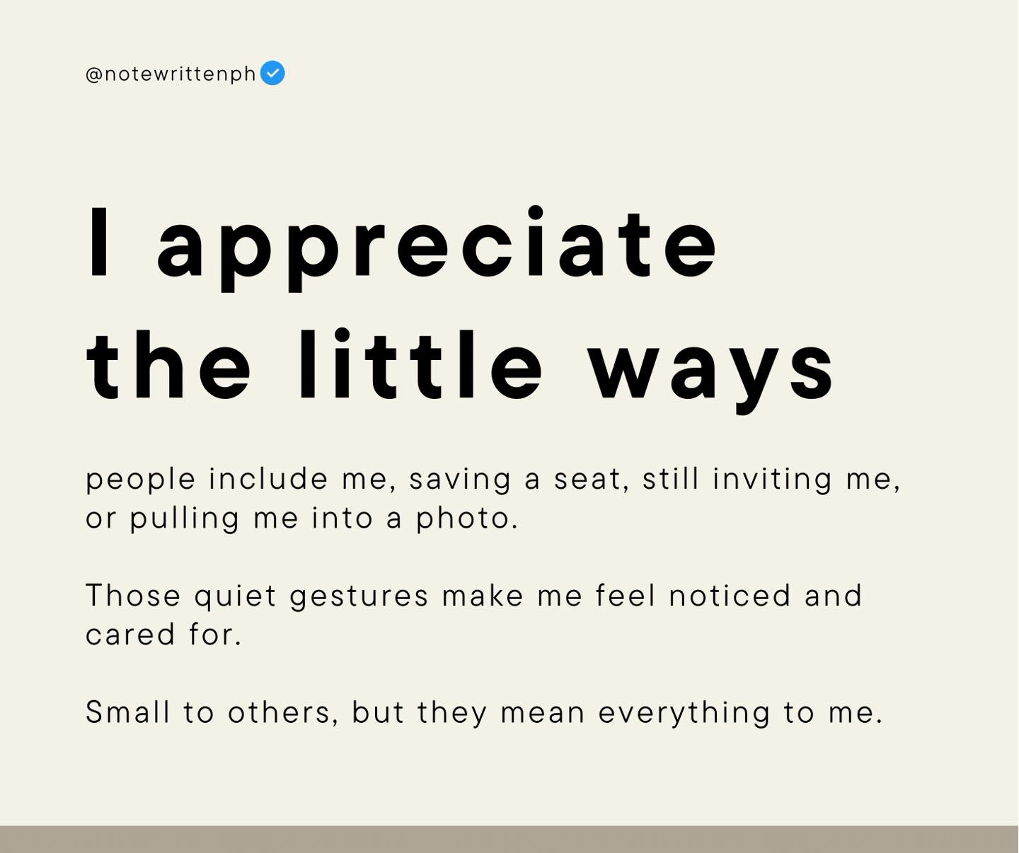 Notewritten - Small gestures of inclusion remind people... | Facebook