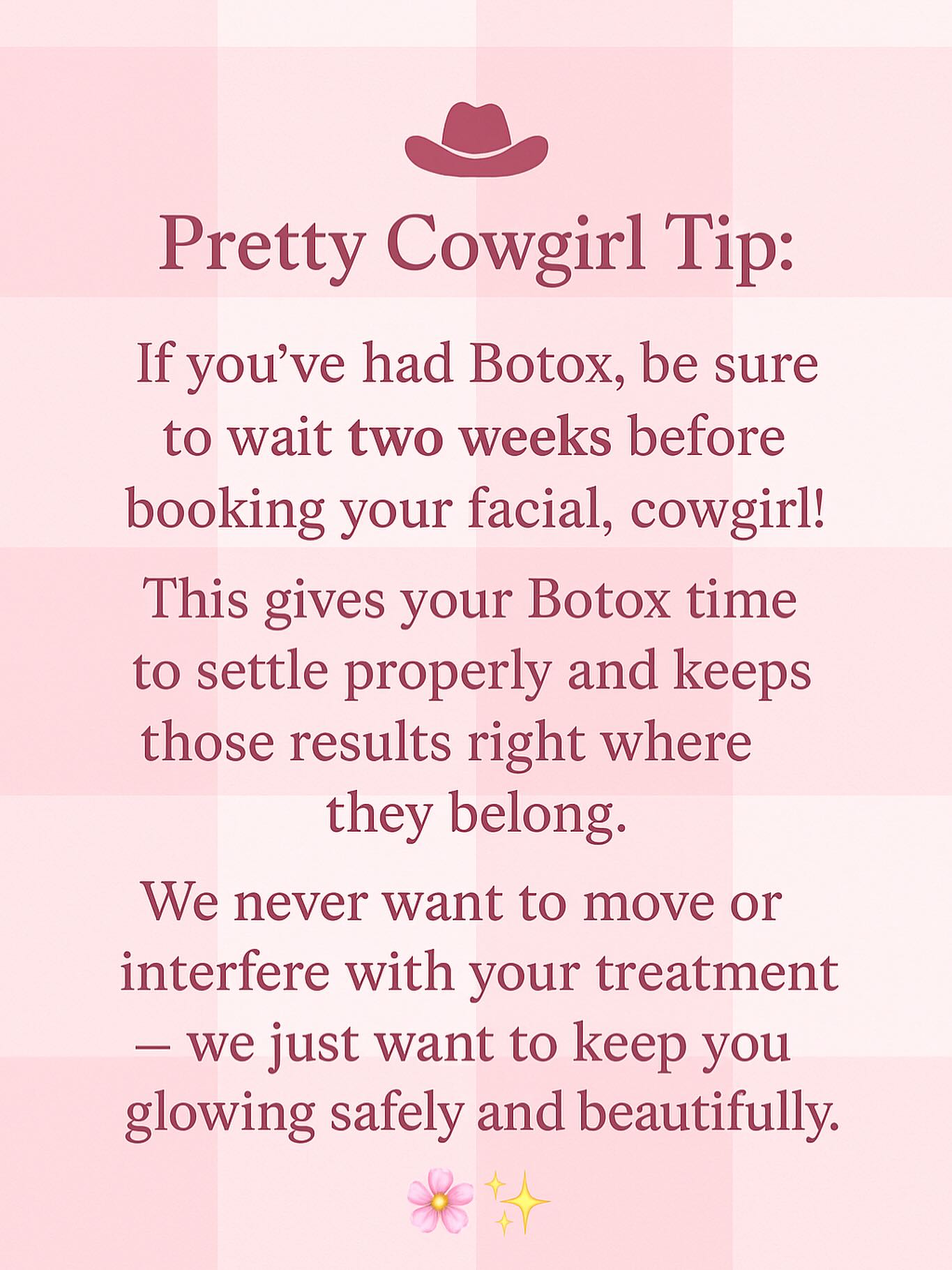 The Pretty - Facial + Botox Timing Reminder If you’ve recently had ...
