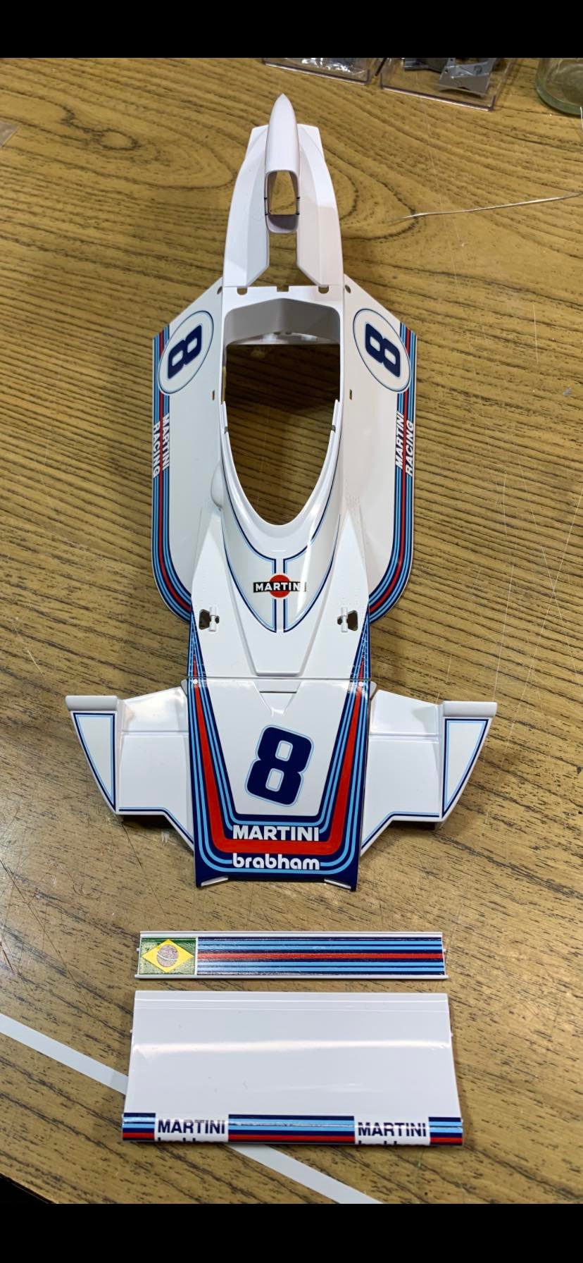 Tamiya 1/12 BT44B Martini Brabham 1975 model progress