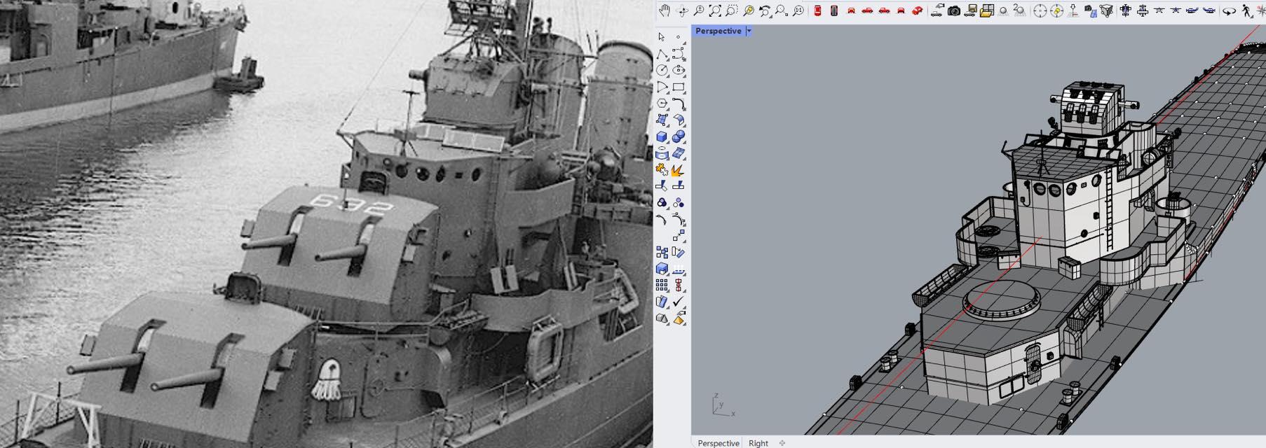 1/125 Lindbergh Fletcher-class destroyer. plastic model radio control