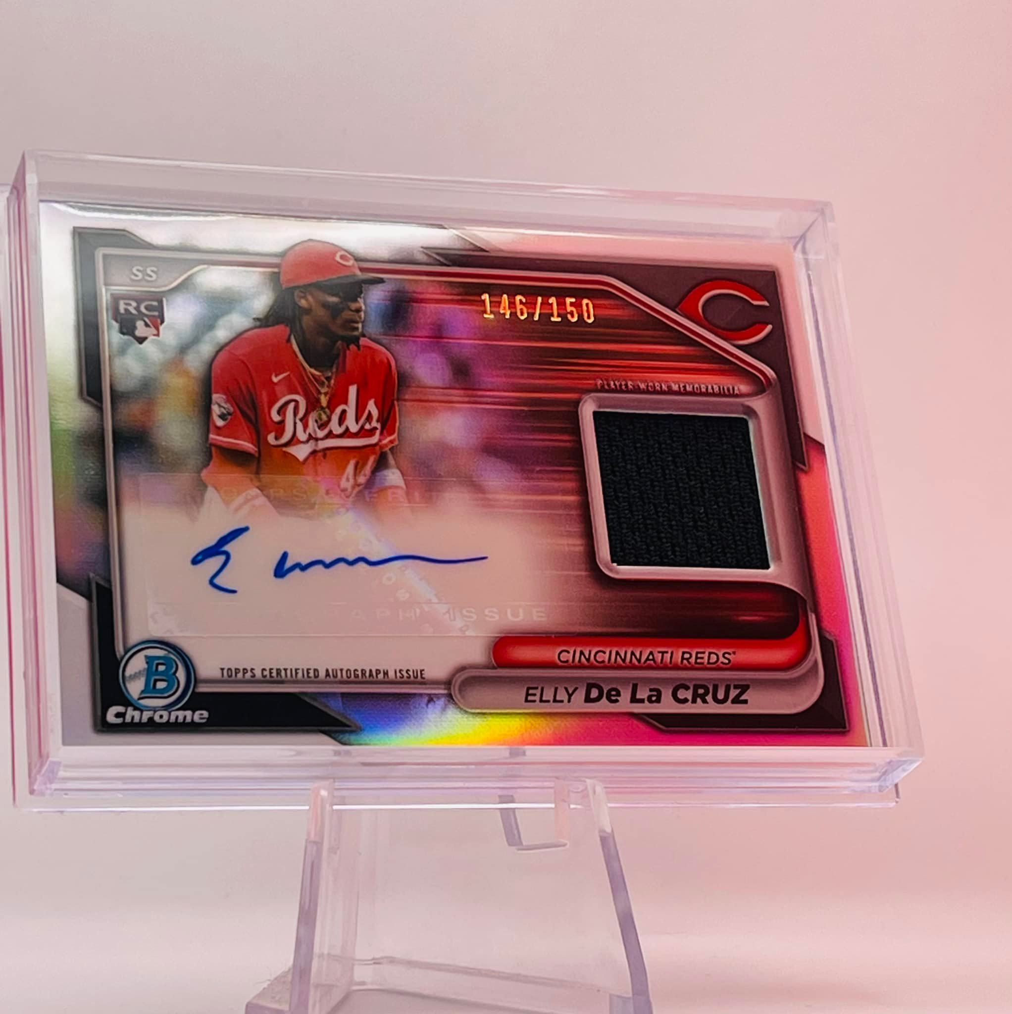 Bowman Chrome Elly De La Cruz relic auto numbered to 150