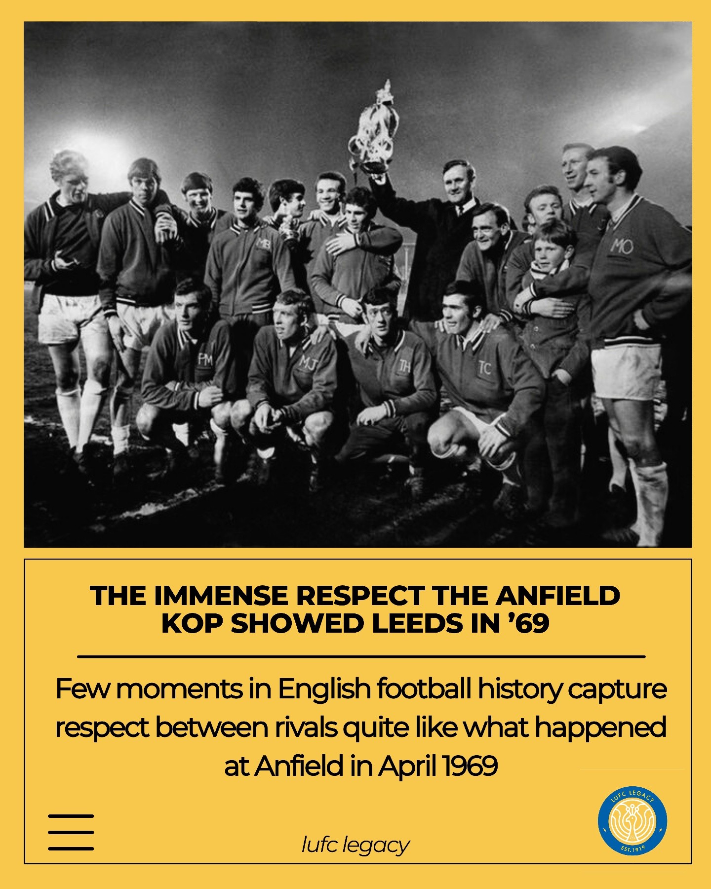 When Leeds United went at Anfiled needing a point to win the First