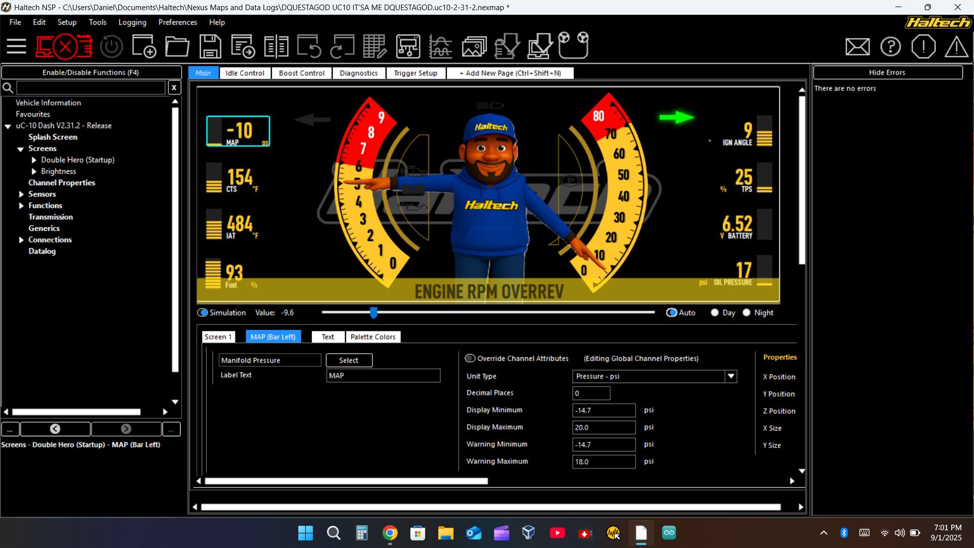 Haltech Dash Customisation - Tips and Tricks | I've been working to get ...