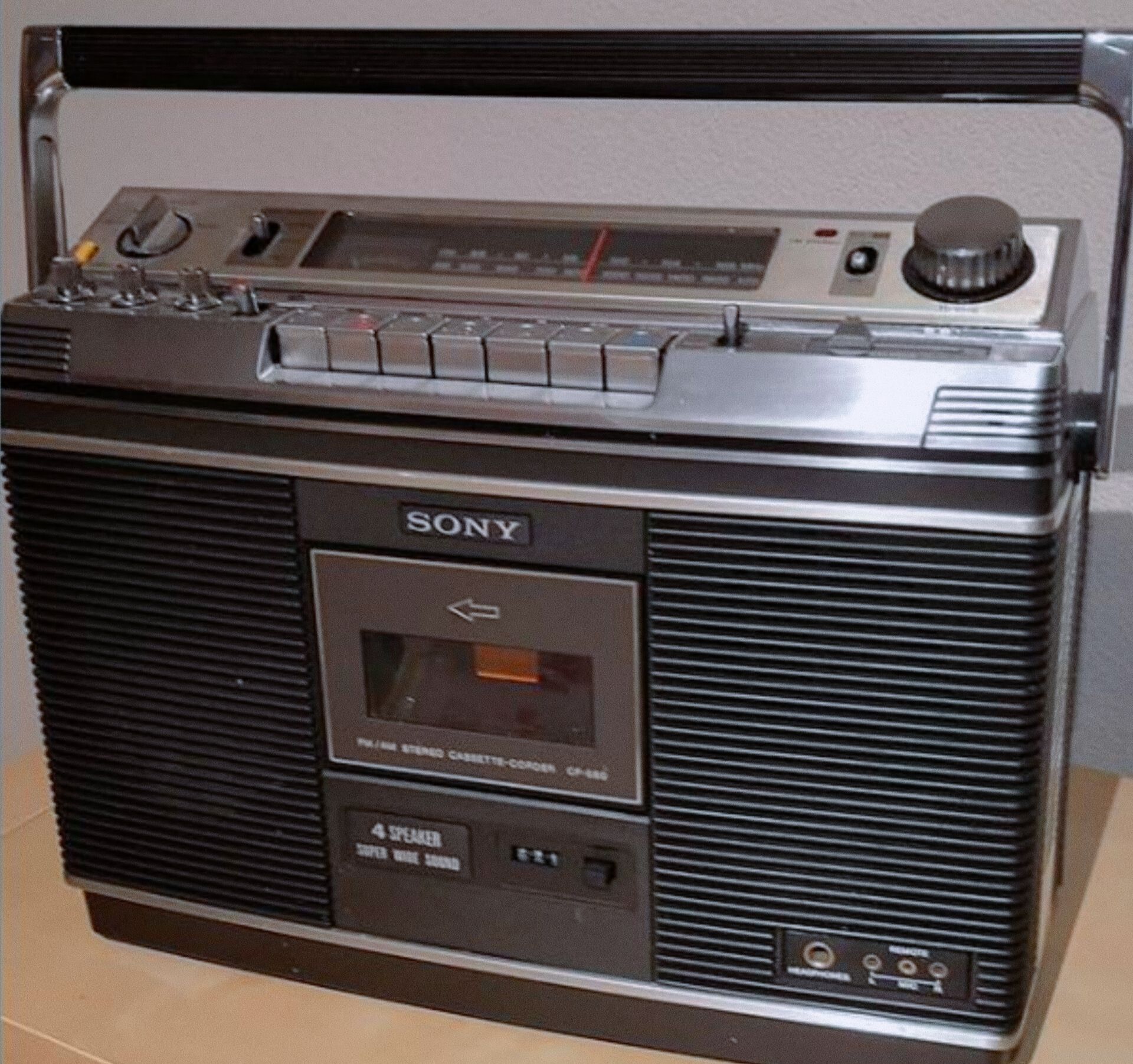 vintage - Sony CF-3800 radio cassette player.