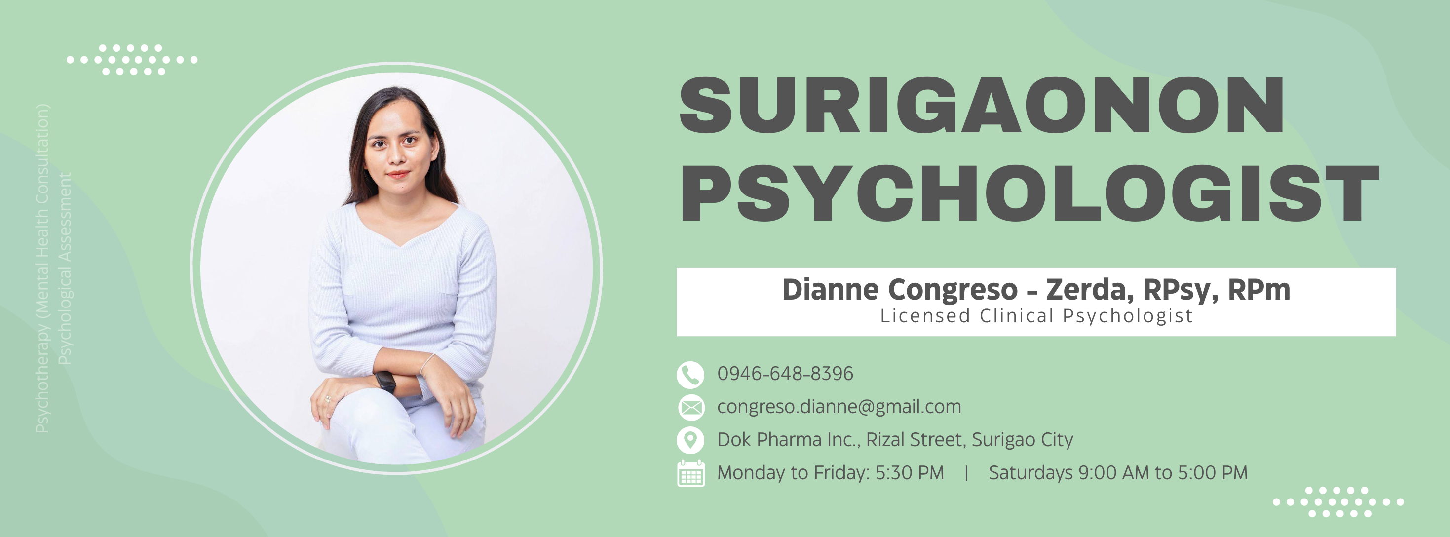 Dianne Congreso, RPm, RPsy - Licensed Psychologist
