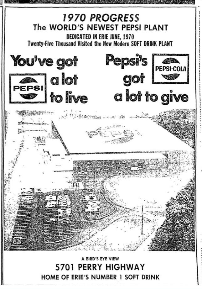 The new Pepsi Plant  5701 perry highway**