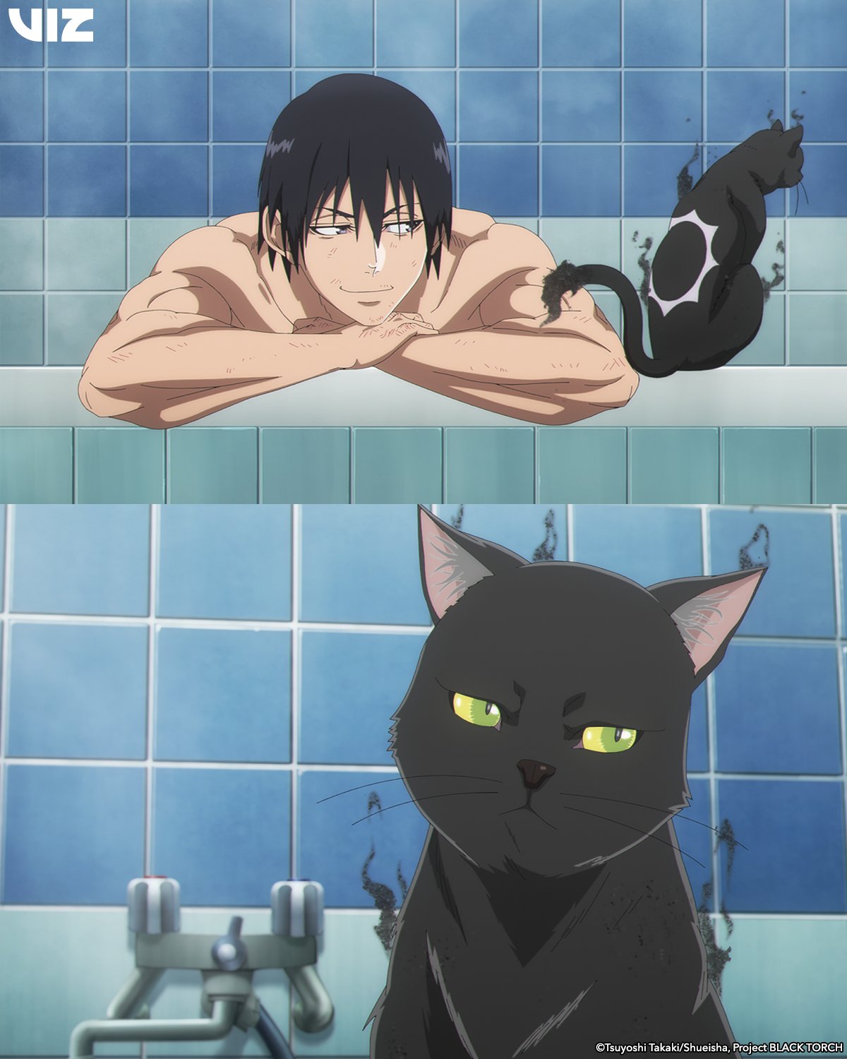 Relaxing bath after a close call with gramps
