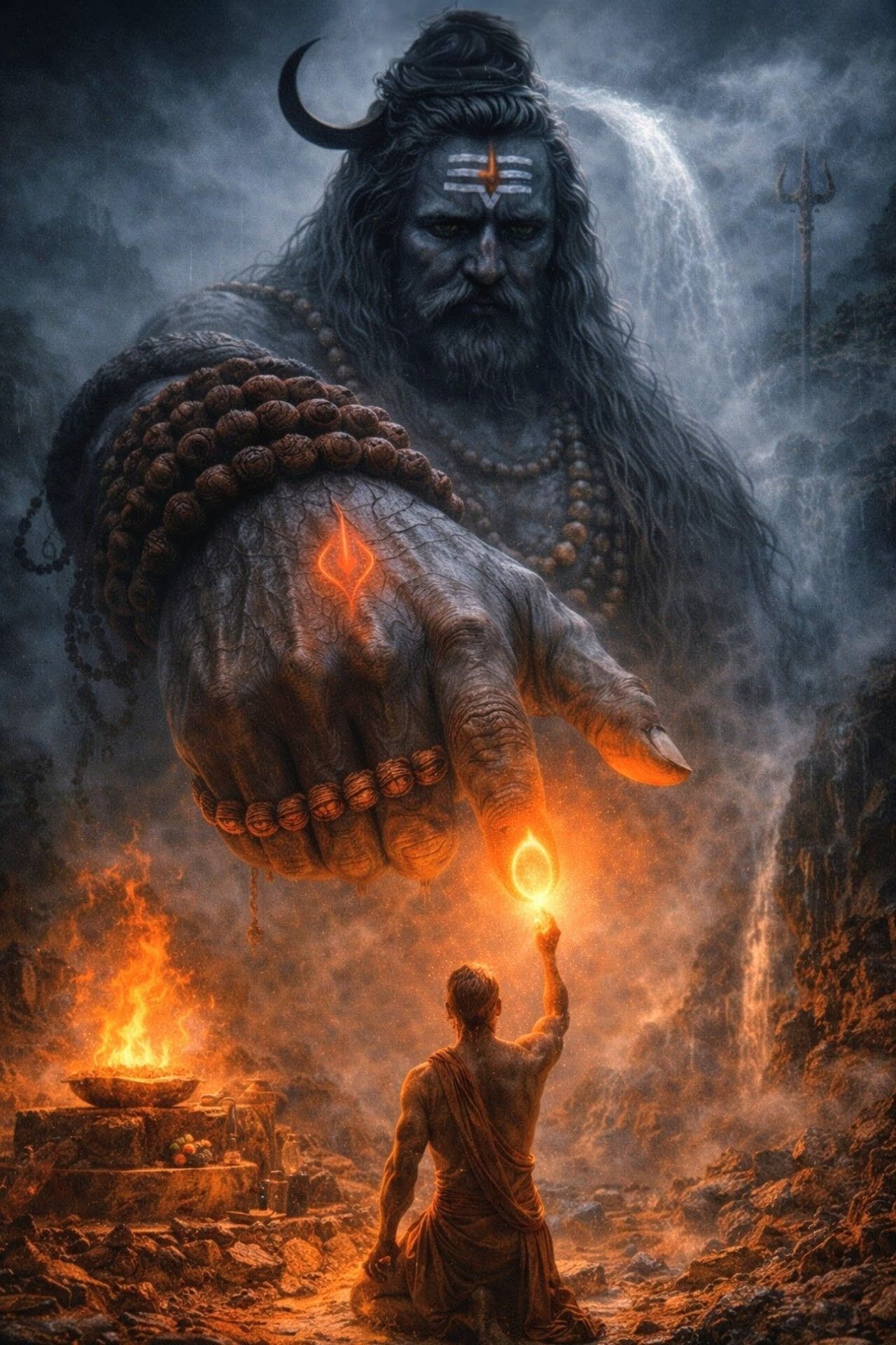 Tantrik - Bhairav Baba Holding the Finger of a Devotee to Guide them ...