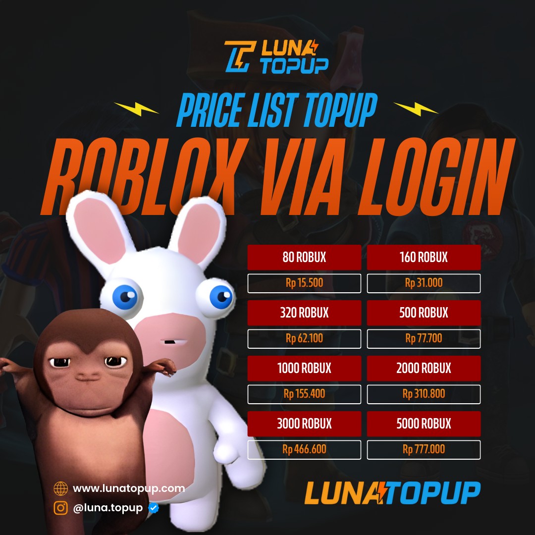 Luna - Yuk yang mau topup Robux Via Login nih bisa banget di lunatopup ...