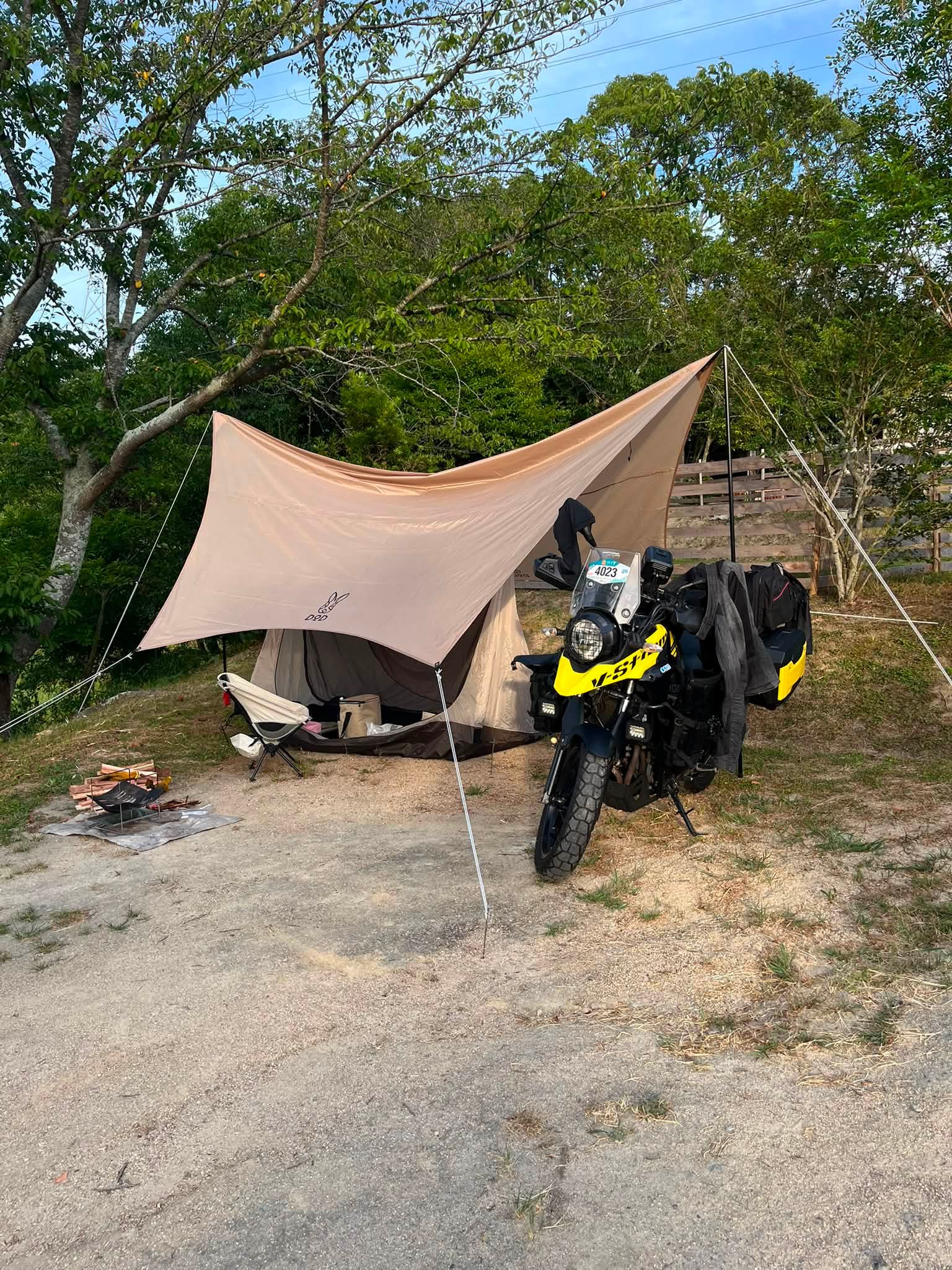 前回と同じ東神楽のキャンプ場にて1泊🏕 去年の秋に格安で買った