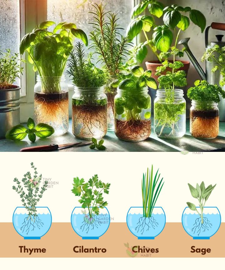 Garden Designs & Tips - 🌿 Fresh Herbs You Can Grow in Water! No soil no ...