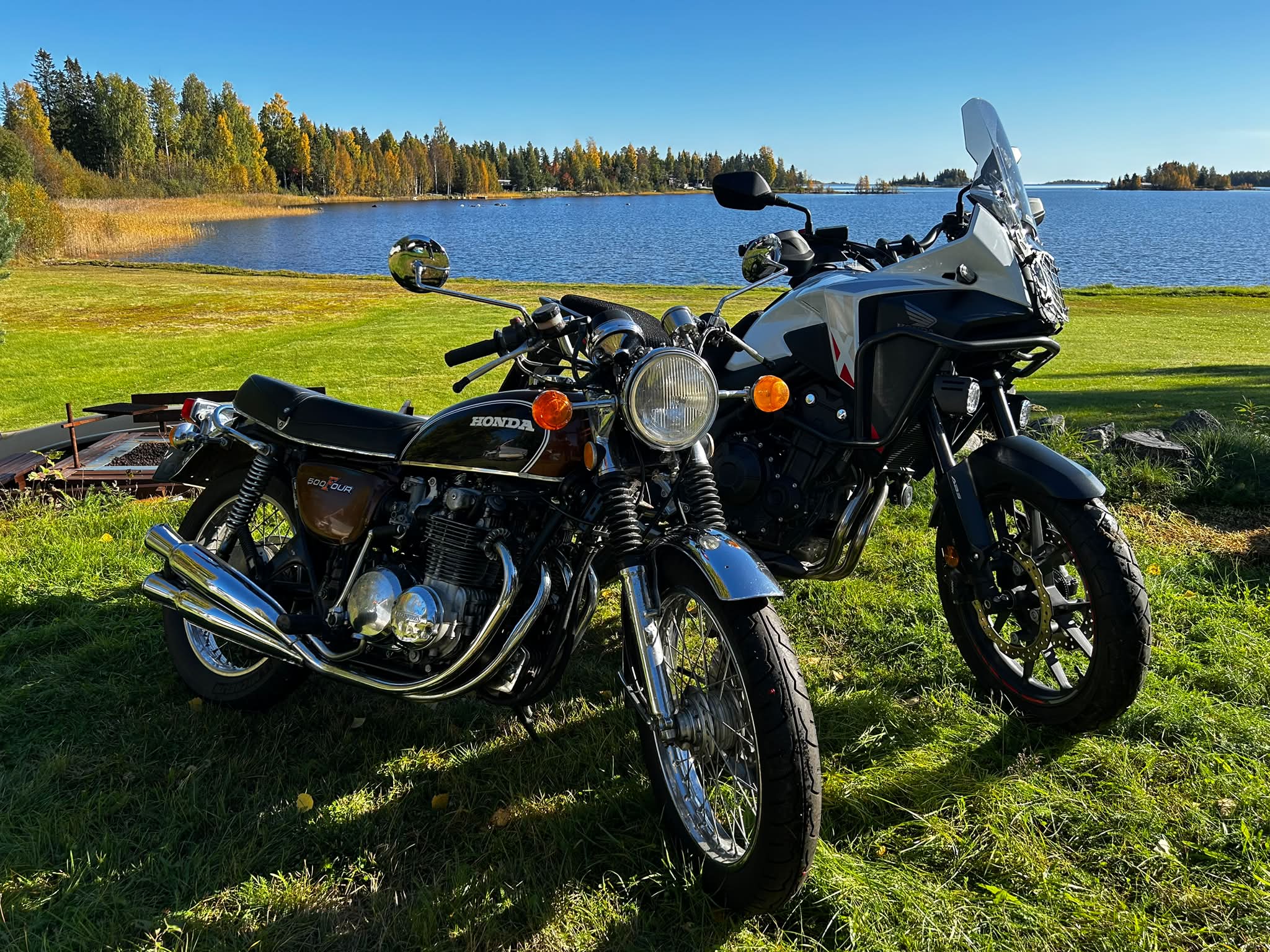 My CB500 Four and my NX500 😍