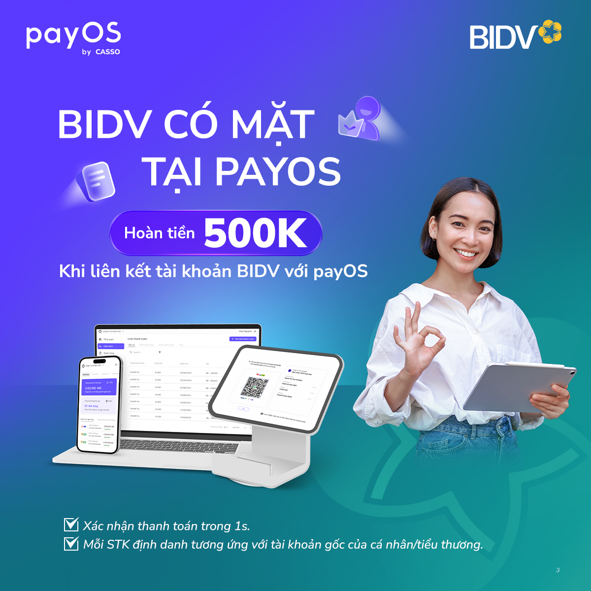 PAYOS - BIDV QR siêu trợ lý thu hộ chính thức hỗ trợ cho... | Facebook