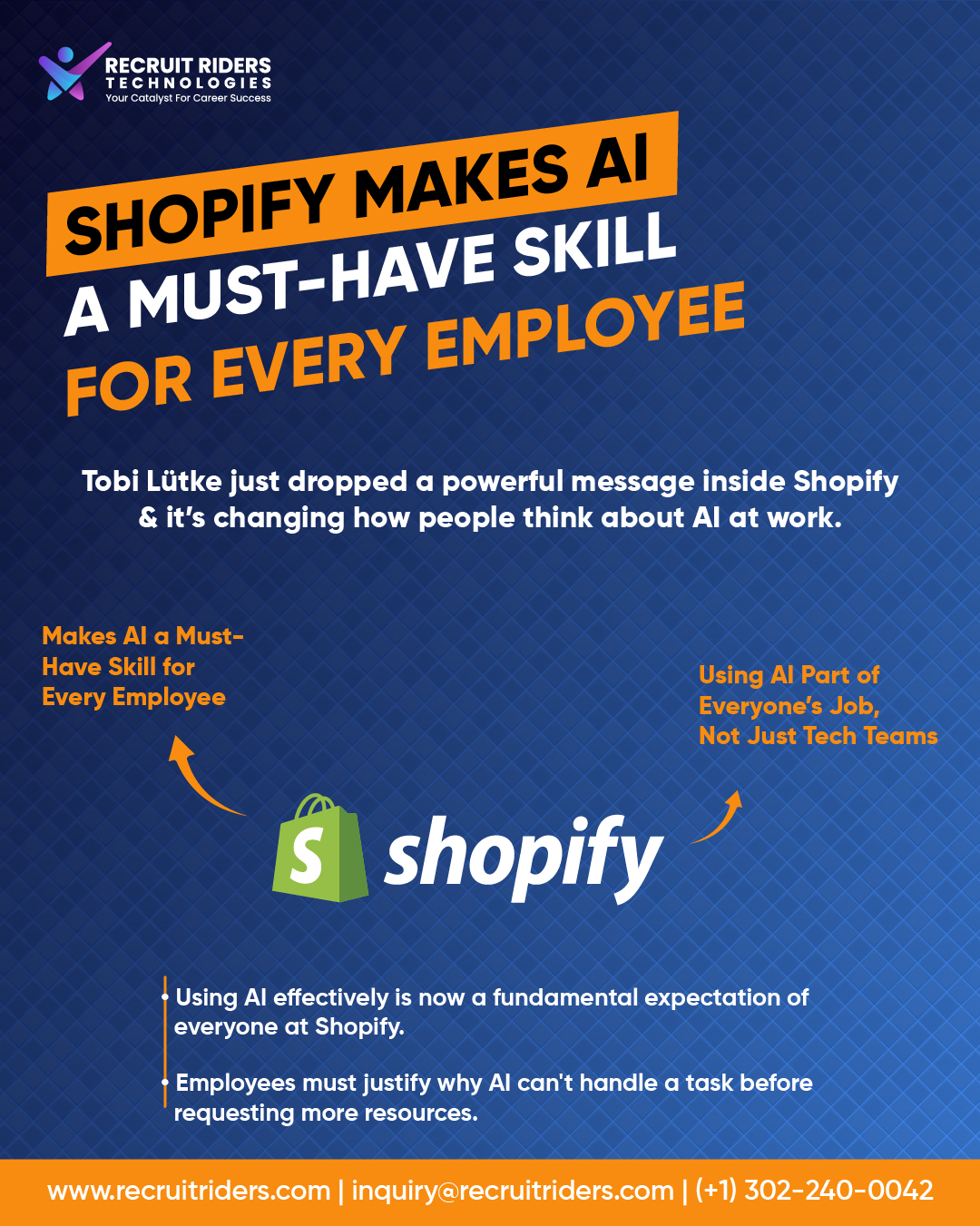 🚀 Shopify is leading the... - Recruit Riders Technologies Inc | Facebook