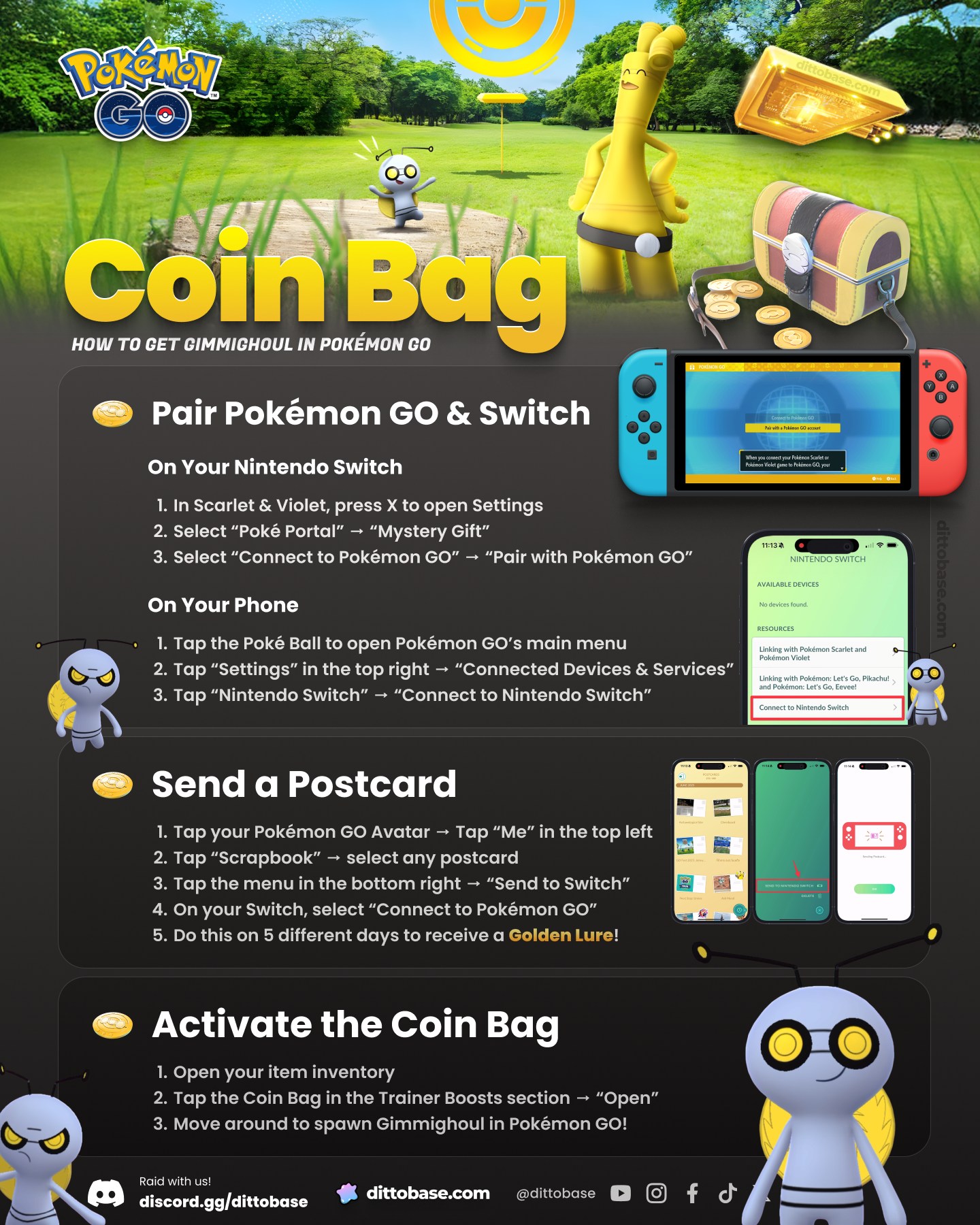 Pokemon Go 10th anniversary Gimmighoul with special coin