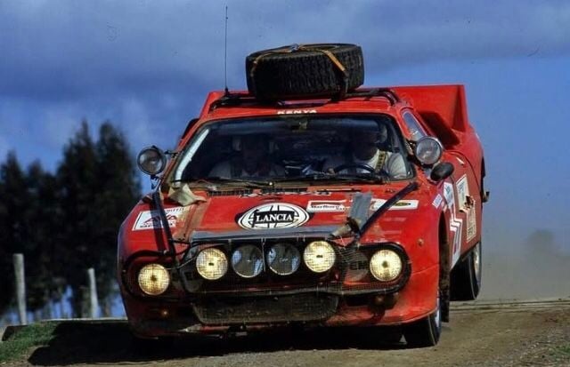 Lancia 037 Rally car at 1986 Safari Rally