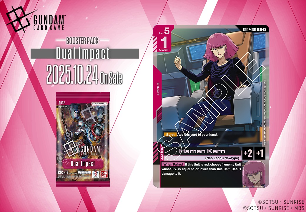 Gundam Card Game introduces Haman Karn in Dual Impact booster pack