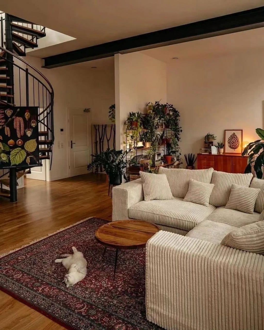 Home Interior Designs | The image shows a cozy living room with a large ...