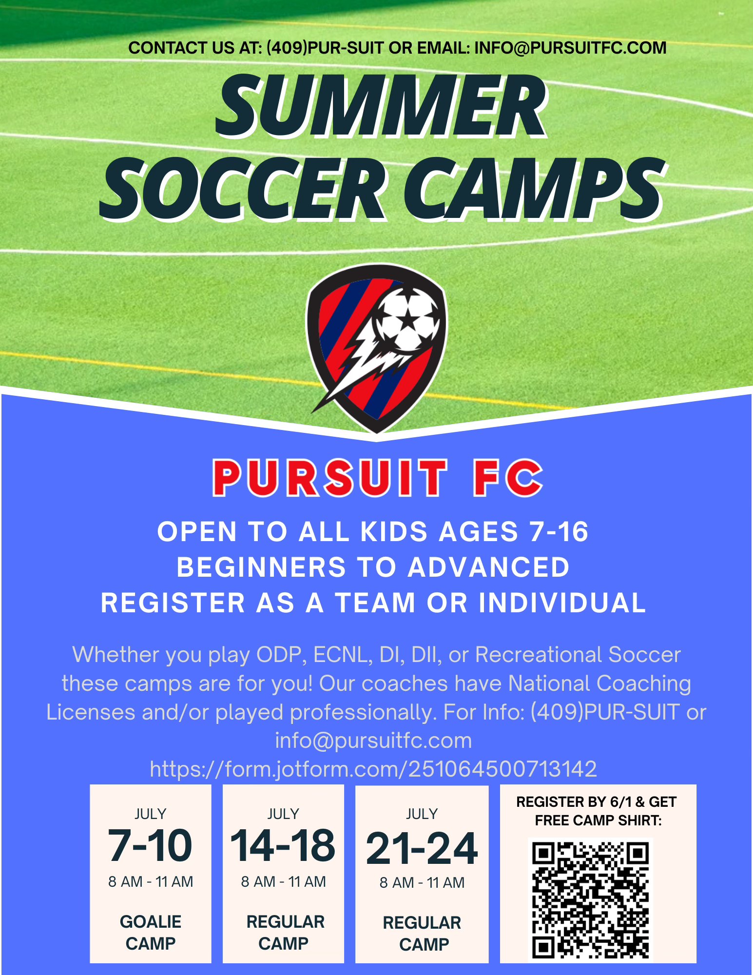 Pursuit Soccer FC | Angleton TX