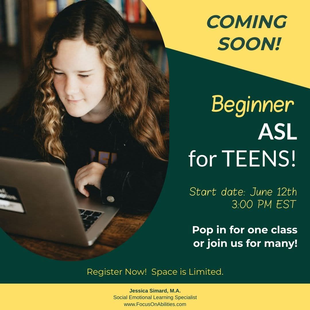 Focus - This Thursday we will kickoff our Beginner American Sign ...