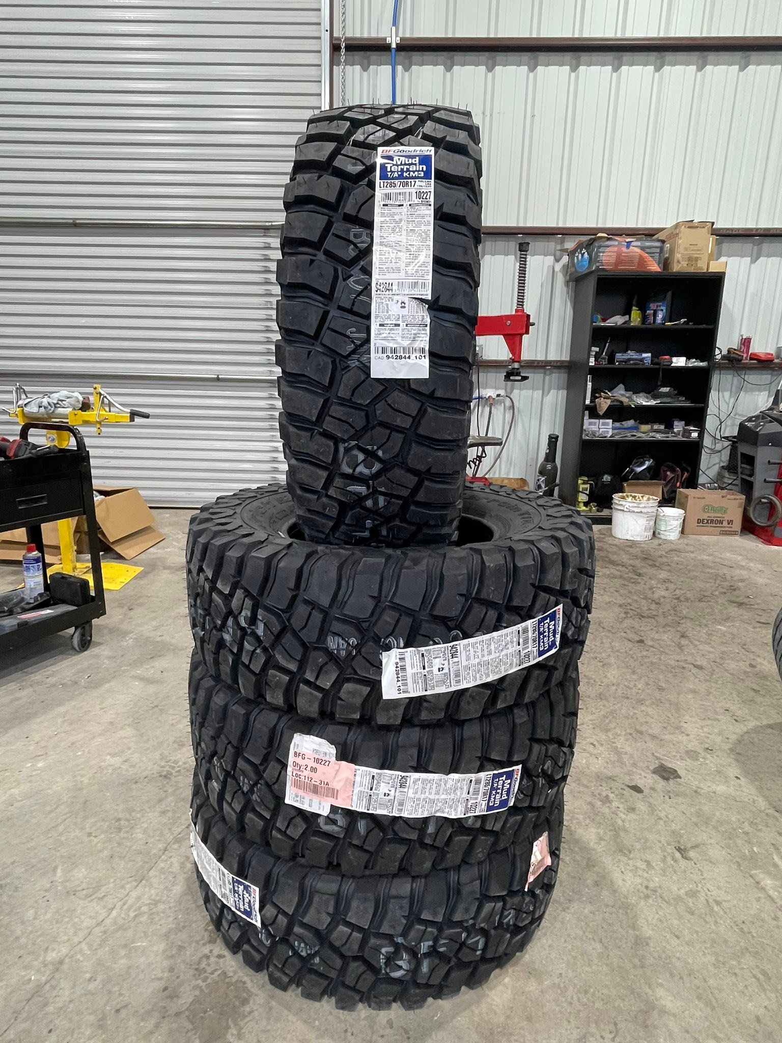 Installed 285/70R17 BFGOODRICH KM3s on a Tacoma TRD and the tires 