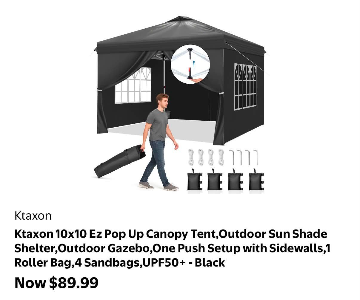 Has anyone used a Ktaxon 10x10 Ez Pop Up Canopy Tent for display?