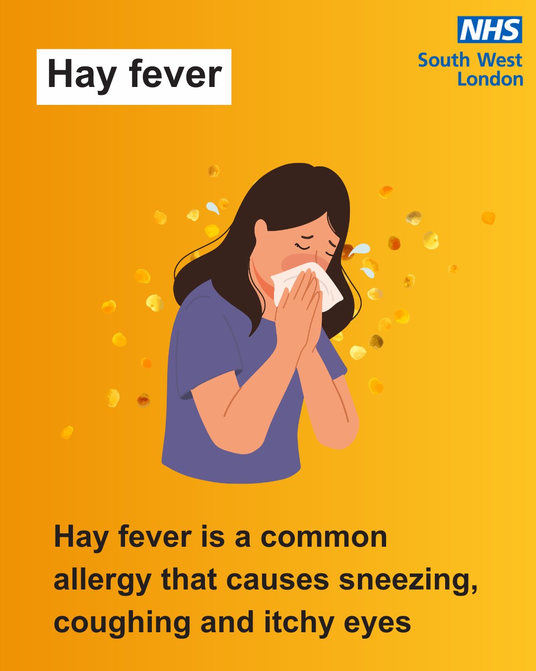 NHS - There are high levels of pollen across London this week. If you ...