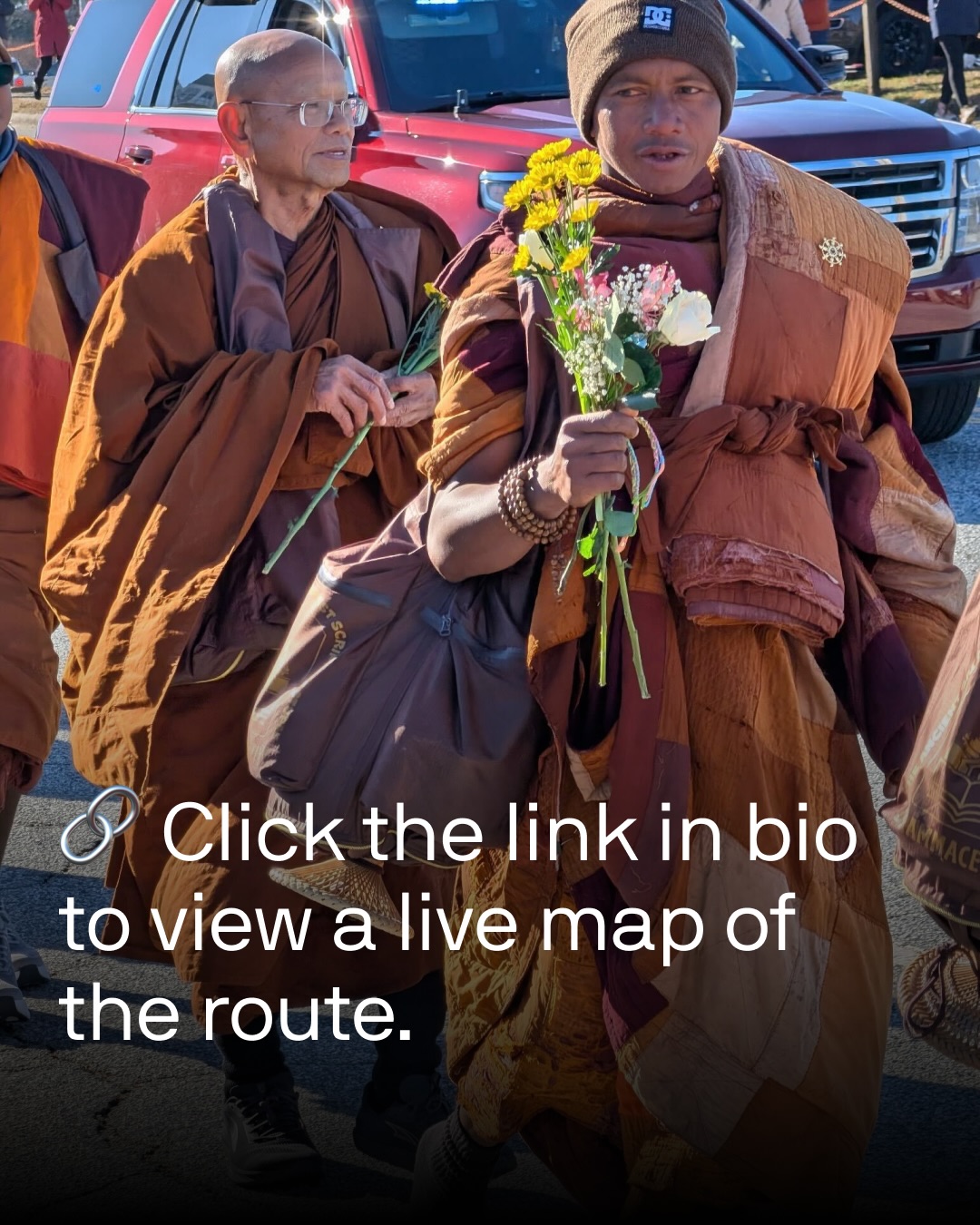 Axios Raleigh - 🧘‍♂️ MONKS WALK FOR PEACE: Buddhist monks... | Facebook