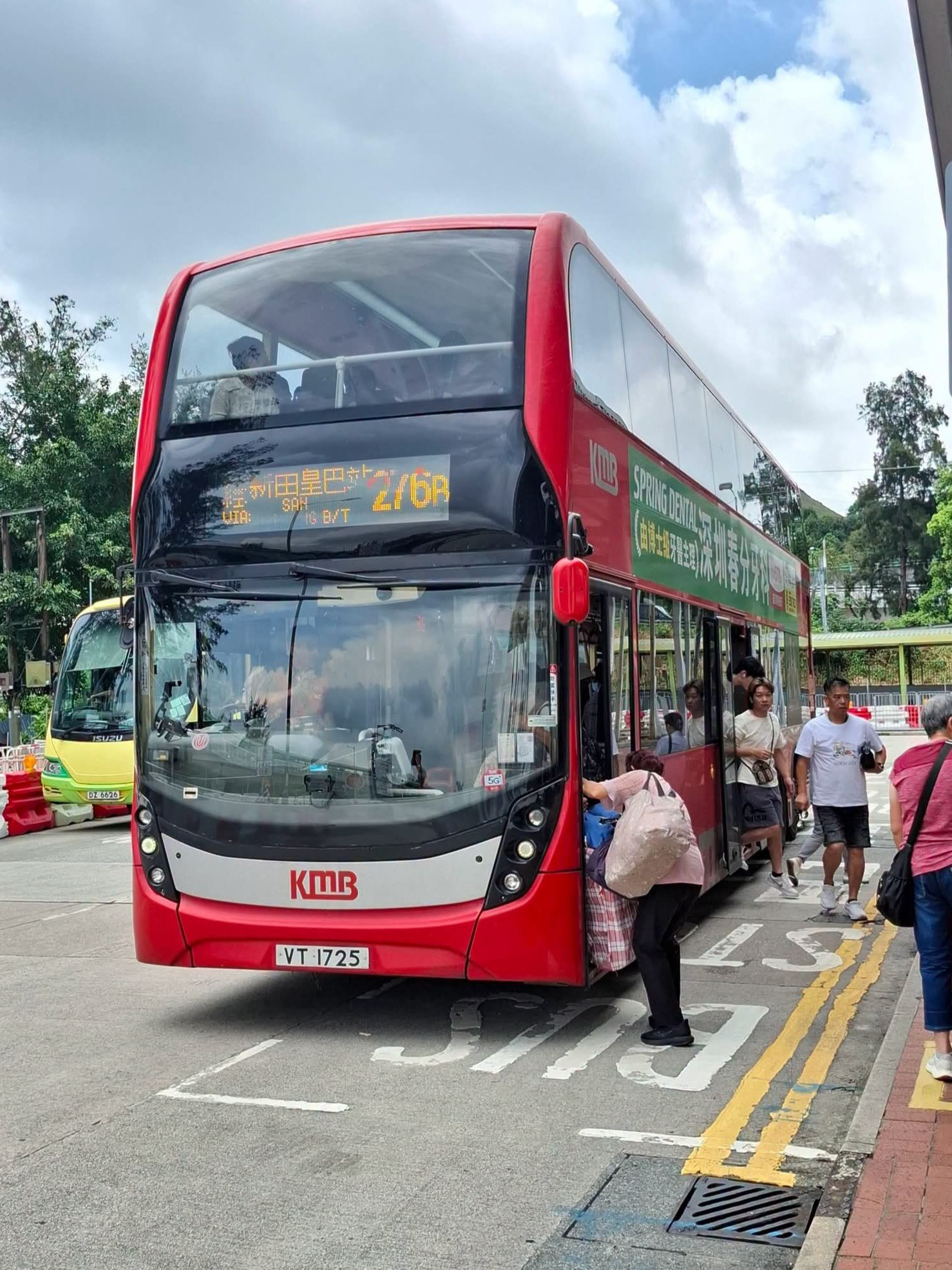 KMB double-decker bus on route 276B towards Sheung Shui, Hong Kong