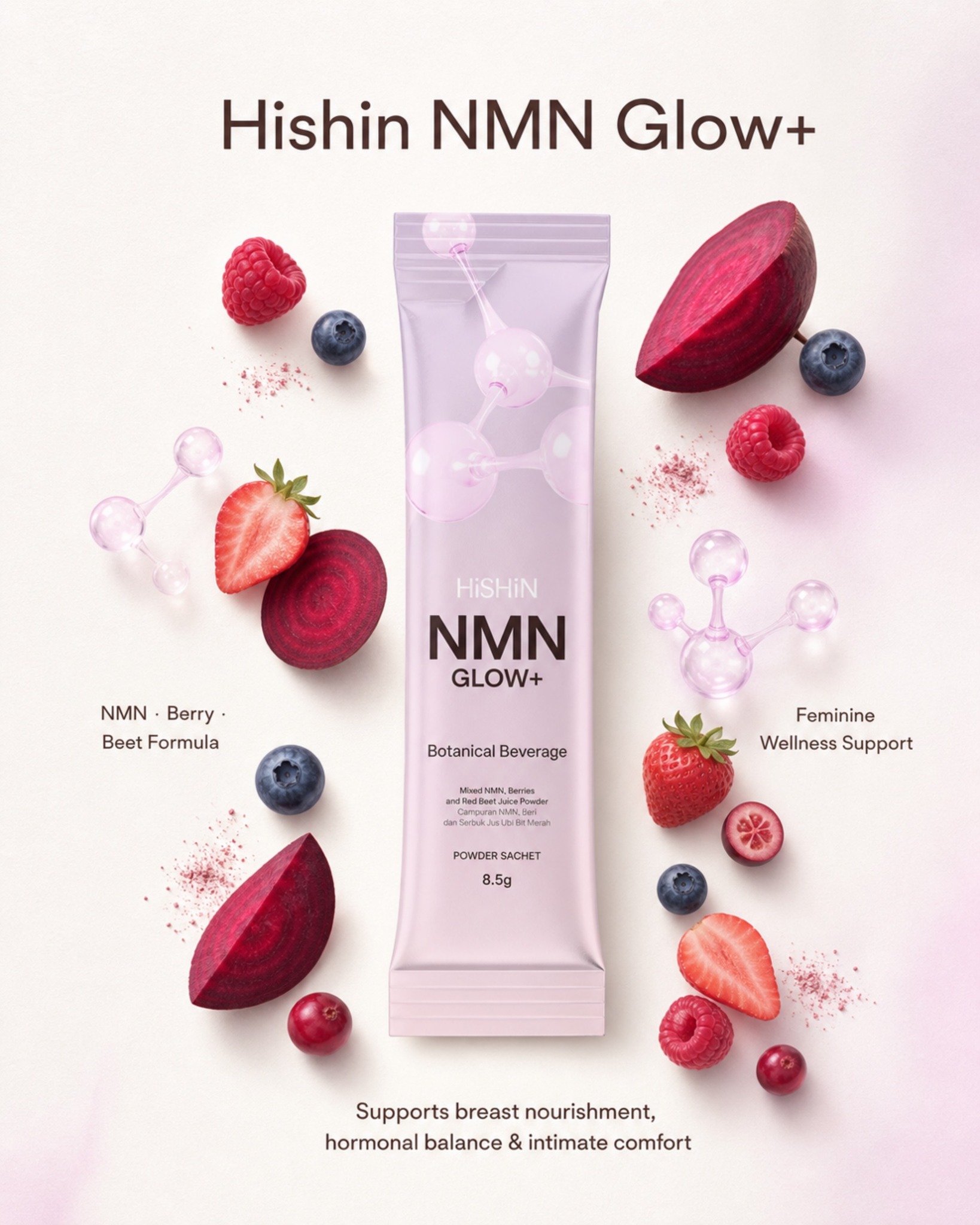 Feed your body the premium care it deserves. ✨ Hishin NMN Glow+ 