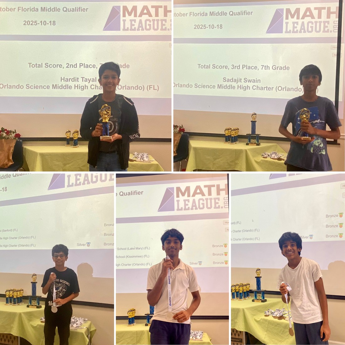 Orlando - 📣 MathLeague Success! 📣 We are proud to announce that five of ...