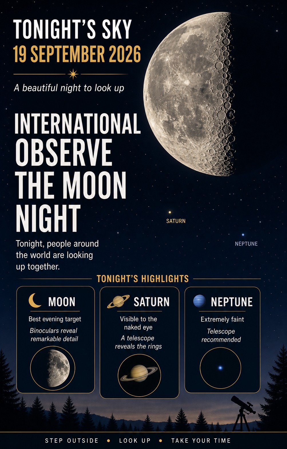 International Observe the Moon Night on September 19, 2026