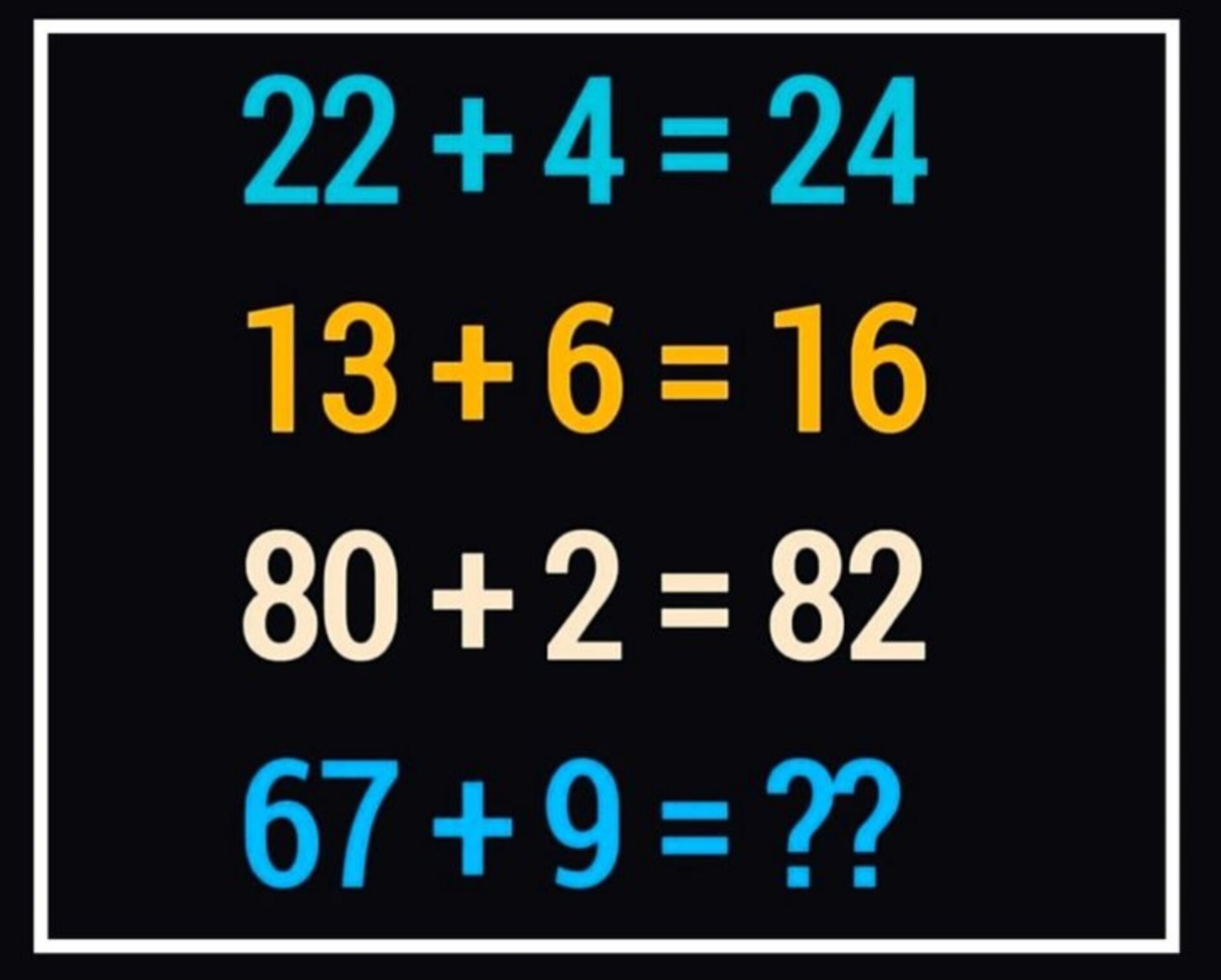 Mathematics daily tricky questions | It's maths 😎😎 | Facebook