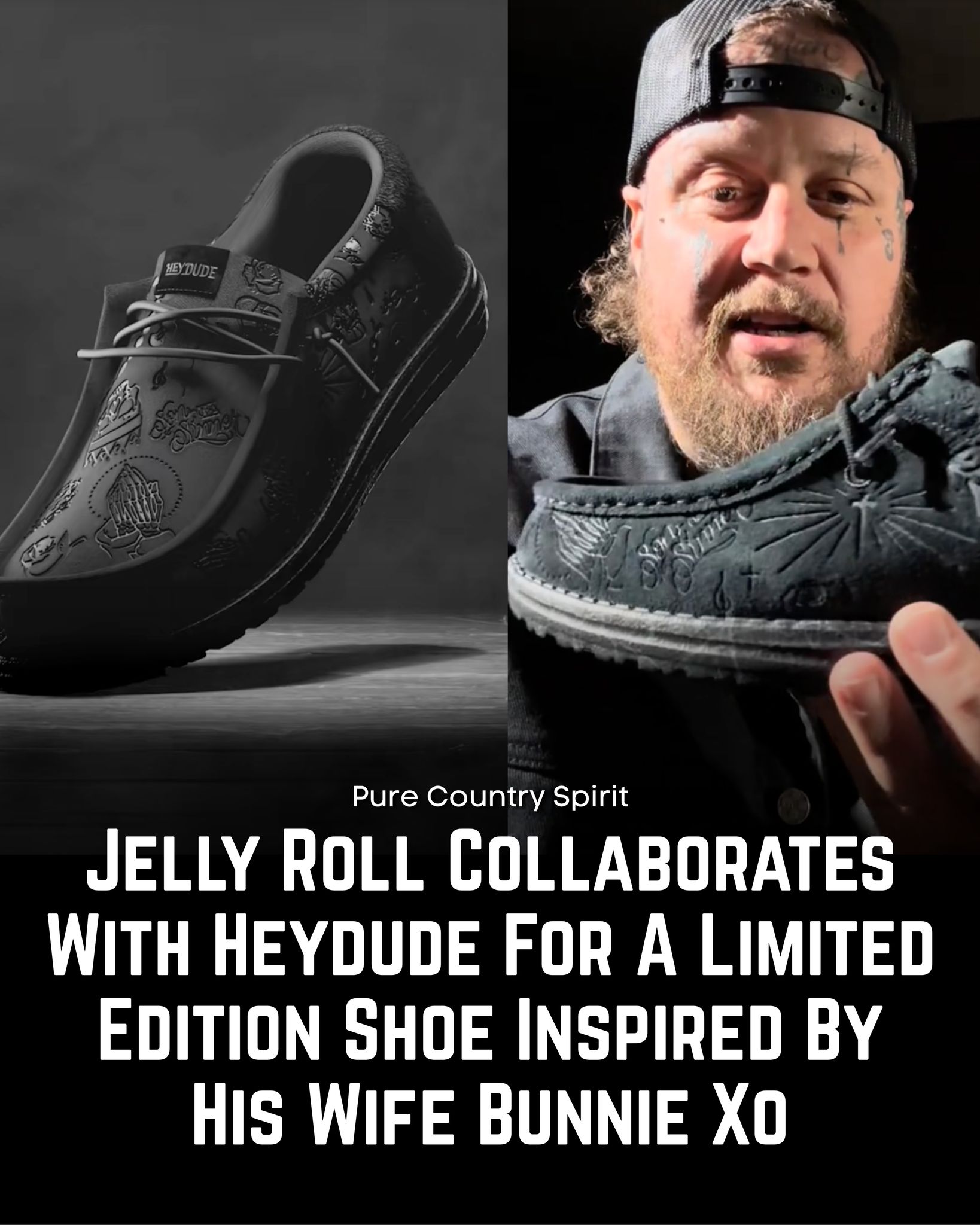 Jelly Roll is teaming up with HEYDUDE for a limited-edition shoe