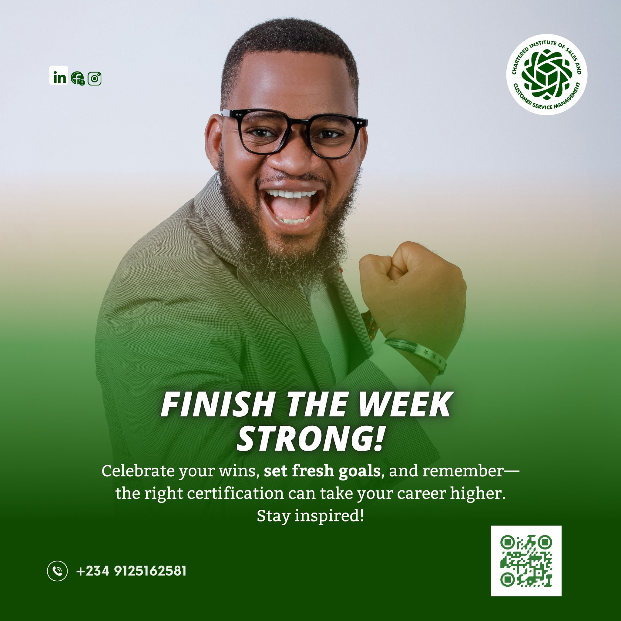 Chartered - Finish the Week Strong! Celebrate your wins, set fresh ...