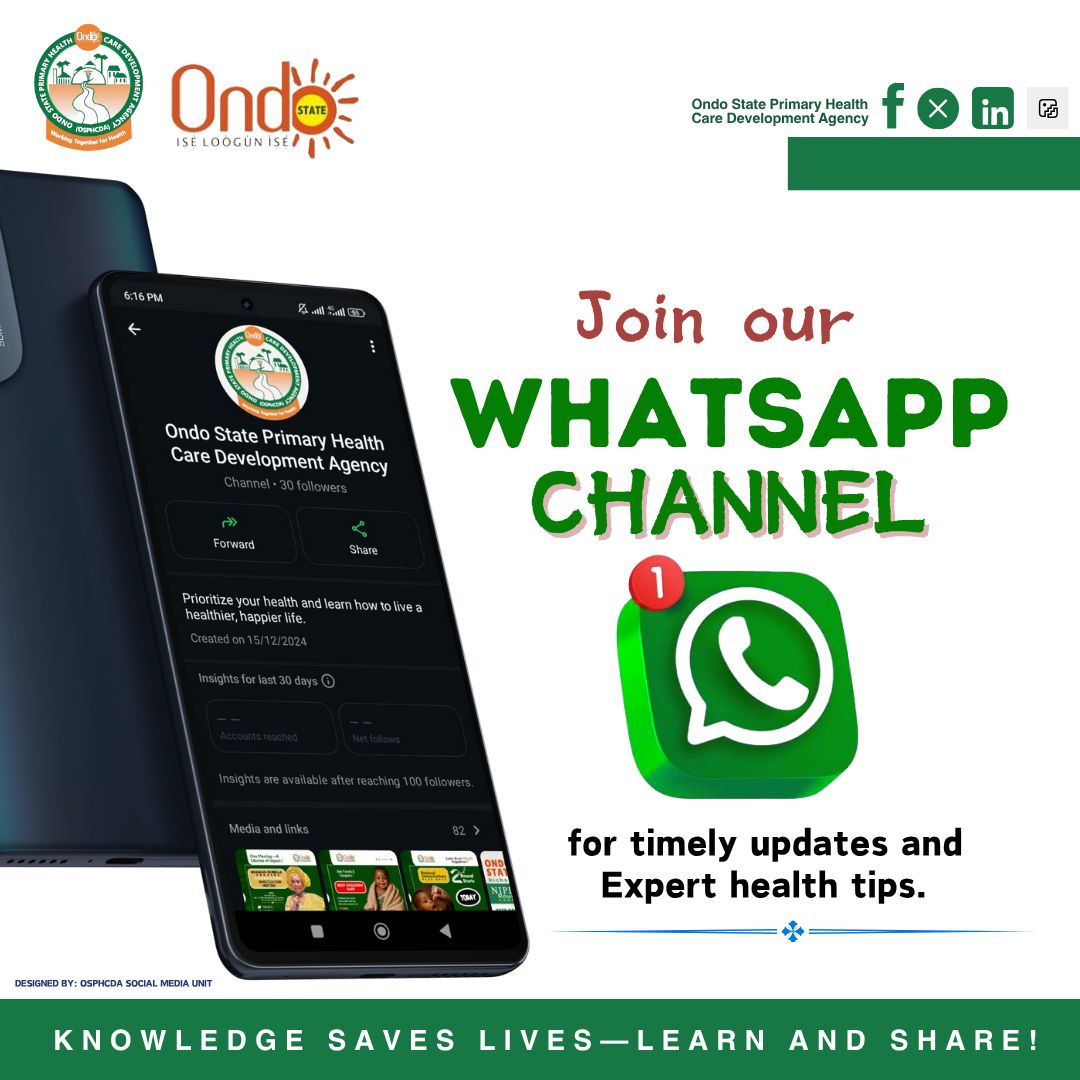 Hello,... - Ondo State Primary Health Care Development Agency | Facebook