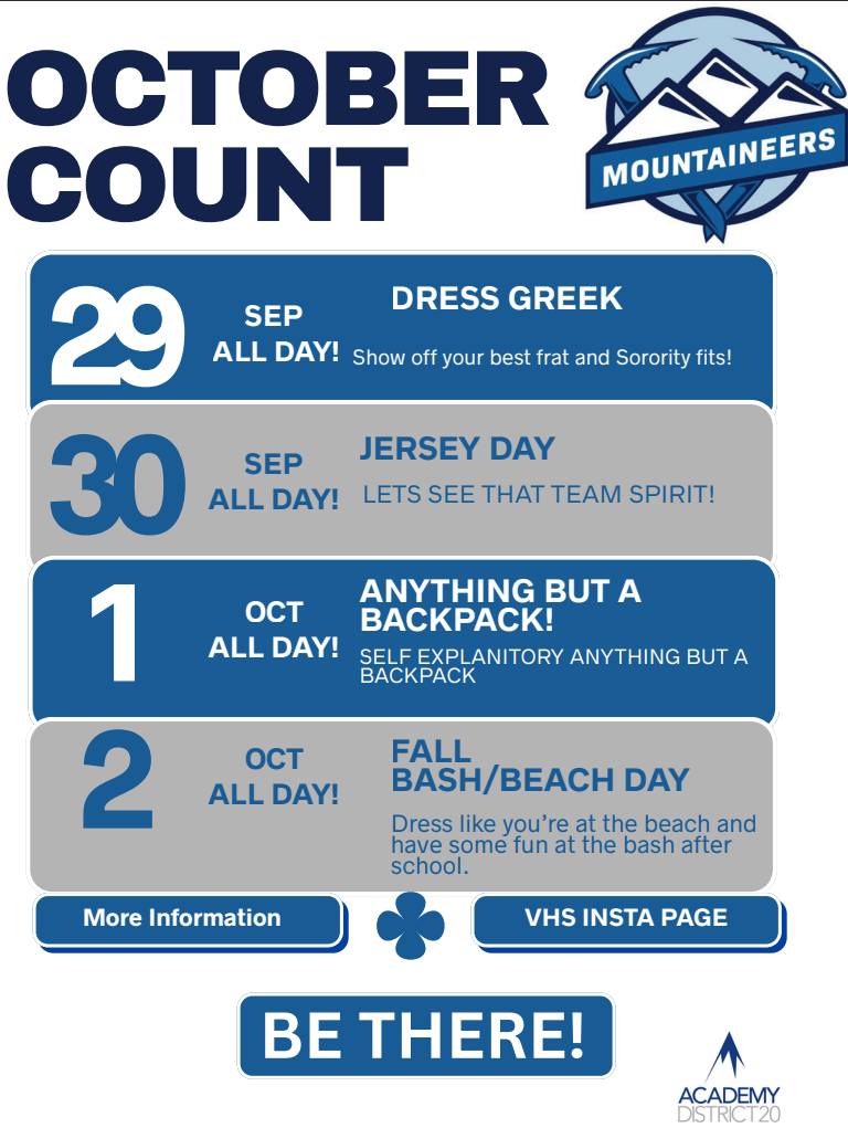 🎉 OCTOBER COUNT IS HERE,... - Village High School | Facebook
