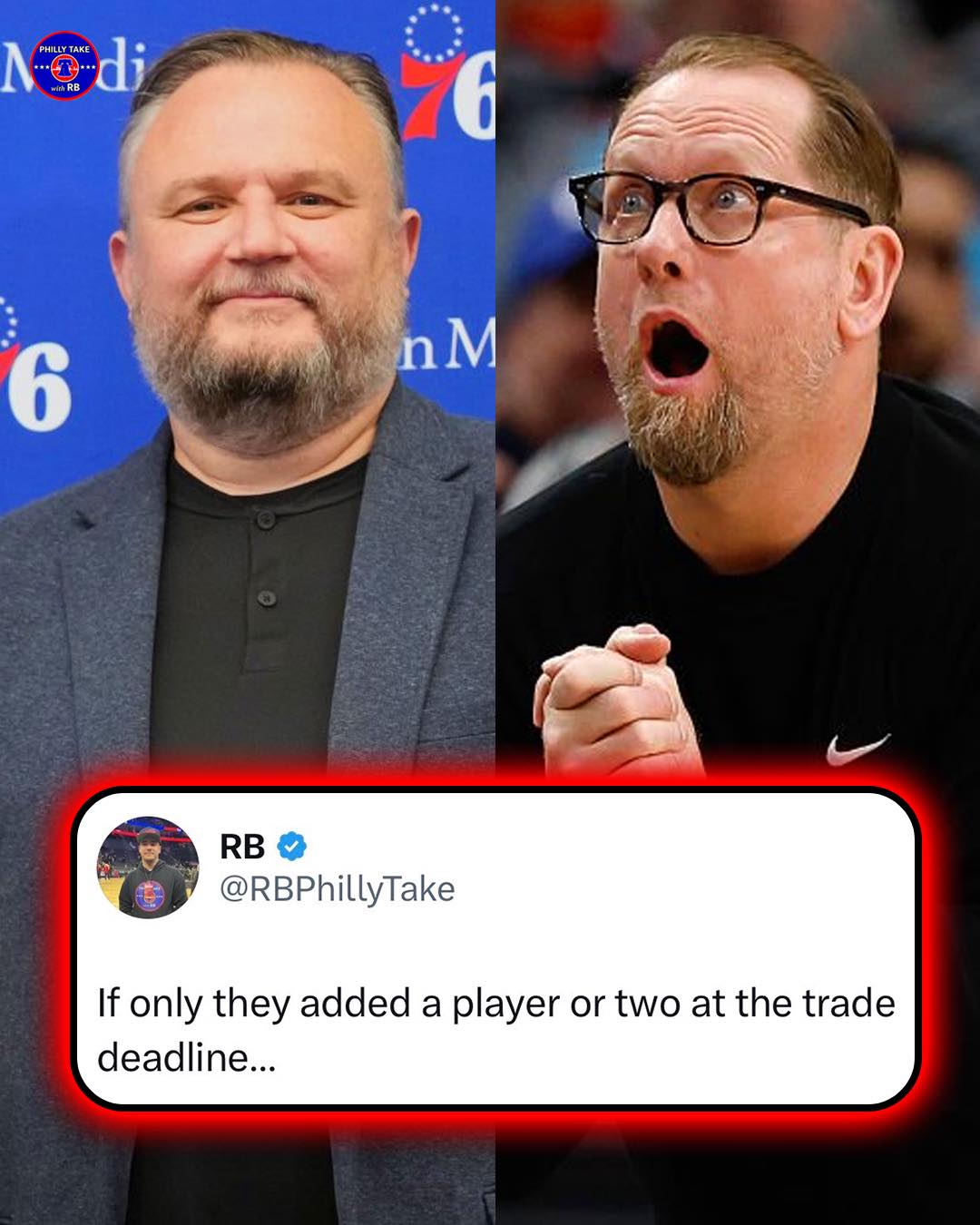 The Sixers standing pat at the trade... - Philly Take with RB | Facebook