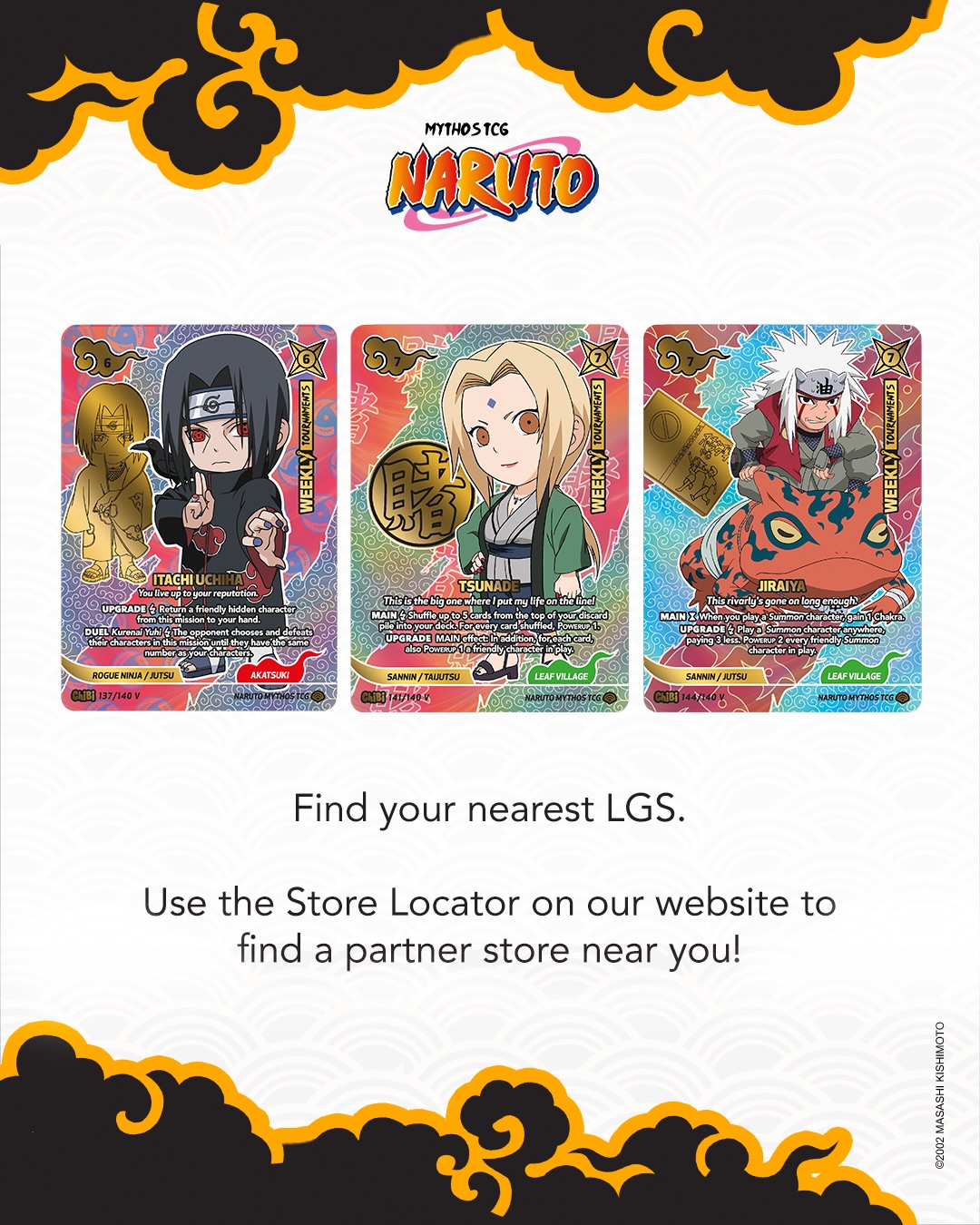 Naruto Mythos TCG promo cards for September and October events