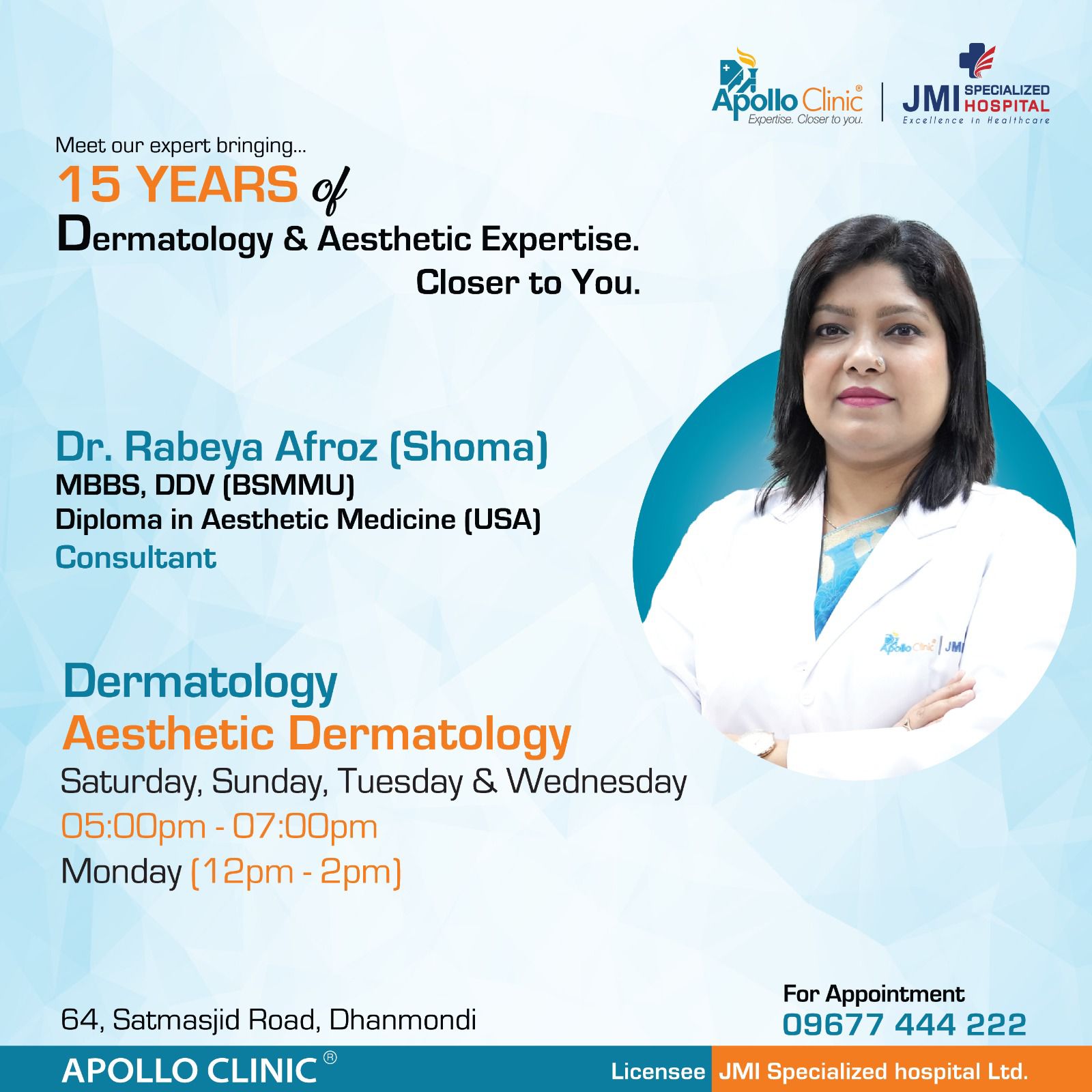 Apollo - Meet our expert bringing 15 Years of Dermatology & Aesthetic ...