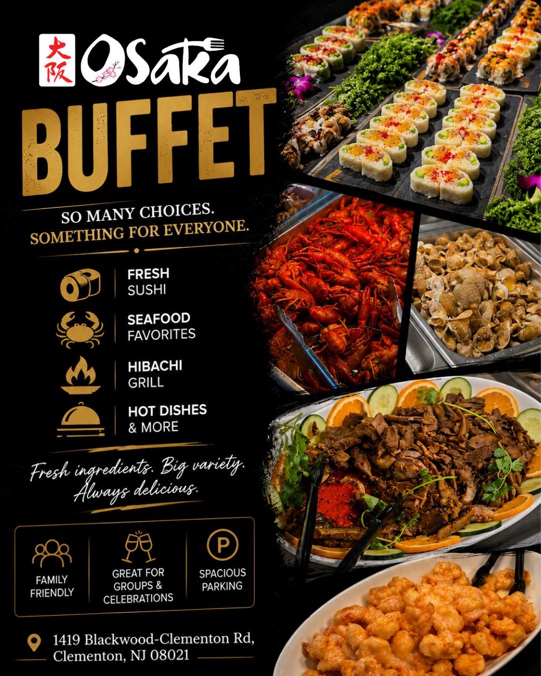 牟呂橋 Osaka Sushi Grill & Buffet | Clementon NJ