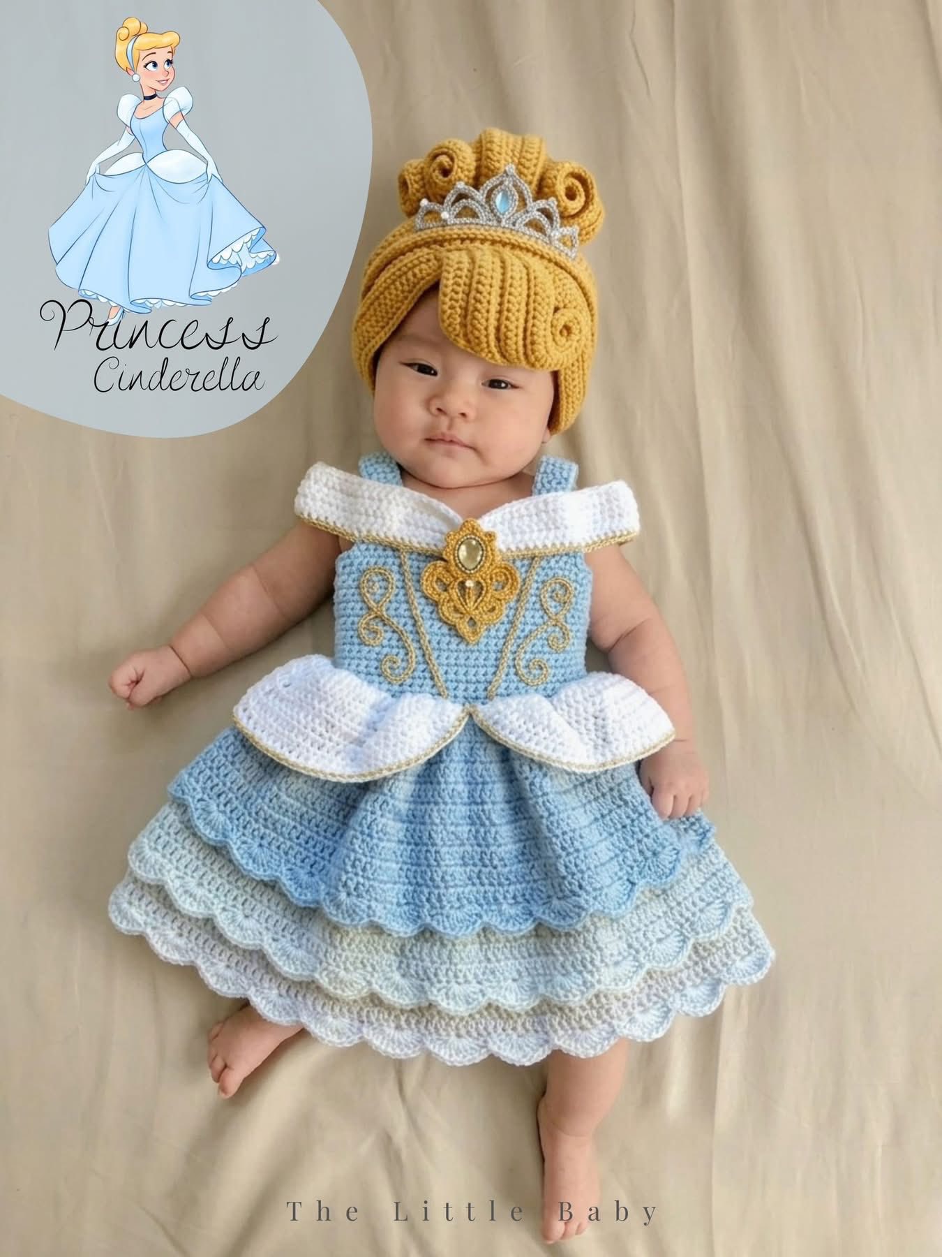 DISNEY PRINCESS DRESS FOR RENT ‼️ Make every monthly milestone magical ✨👑 Dress your little princess in handmade crochet charm inspired by timeless Disney fairytales. Perfect for photoshoots, birthdays, and precious milestone