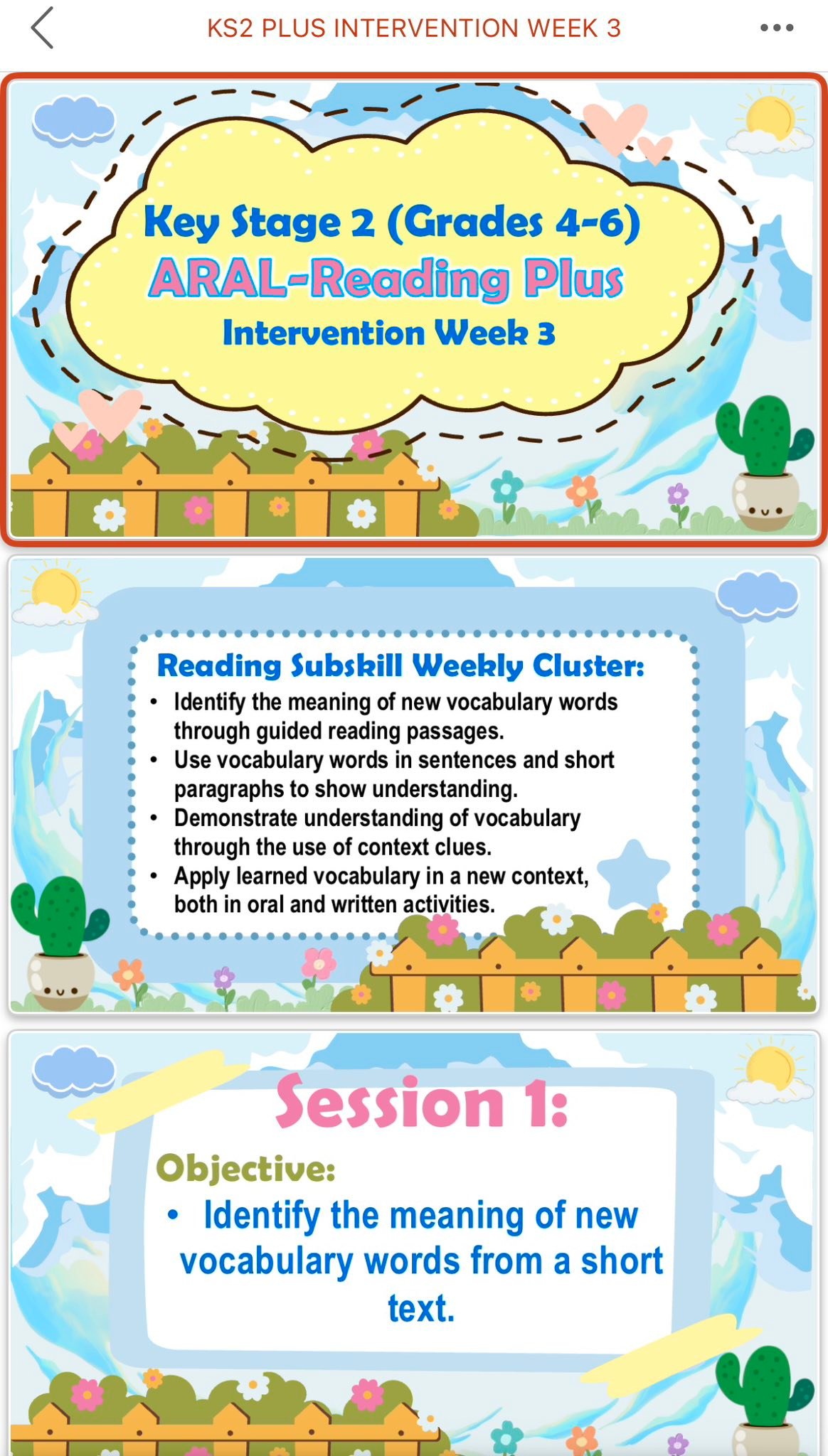 Grade 1 | ARAL PROGRAM, READING AND MATH | Facebook